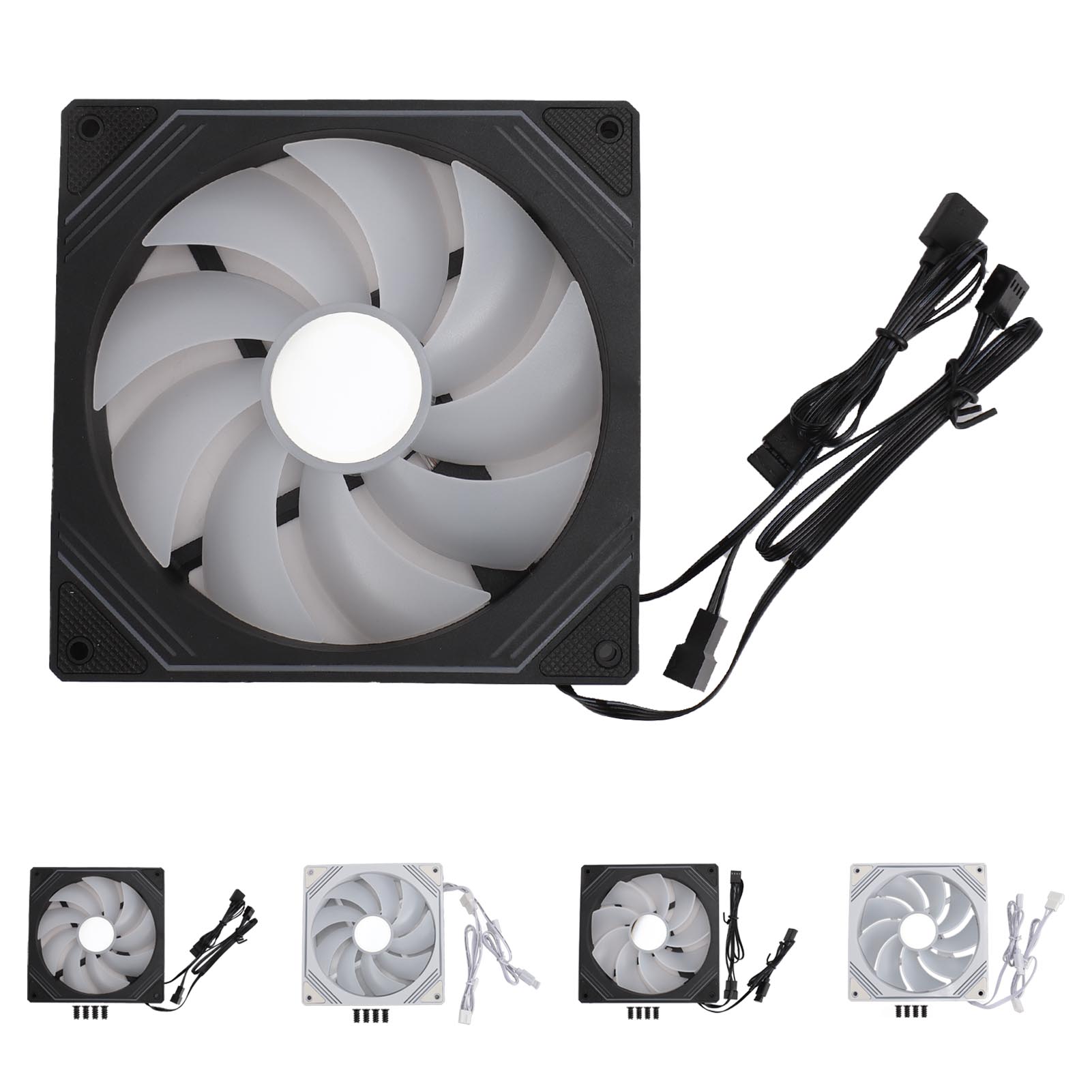 ARGB Chassis Fan 140x140x25mm Synchronized Light Quiet Heat Dissipation Cooli CB - Afbeelding 28 van 34