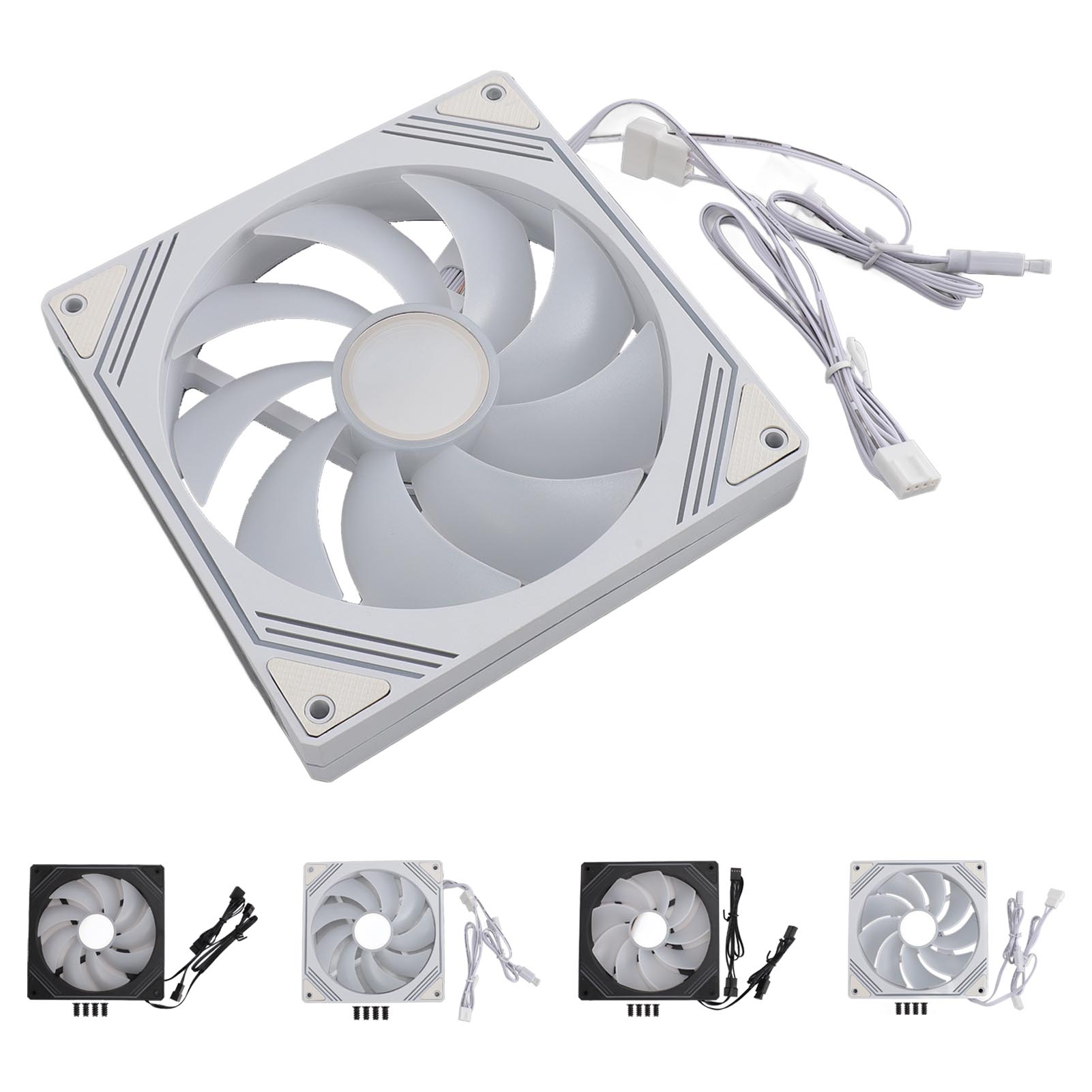 ARGB Chassis Fan 140x140x25mm Synchronized Light Quiet Heat Dissipation Cooli FY - Afbeelding 28 van 34