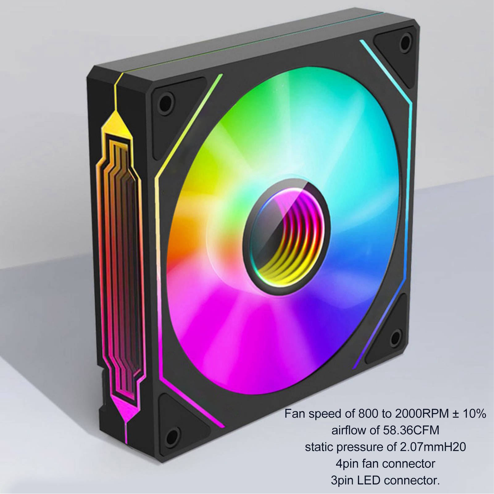 120mm ARGB PWM Case Fan 800 To 2000RPM 4pin PWM Silent Computer Fan RGB Mothe FY - Afbeelding 34 van 36