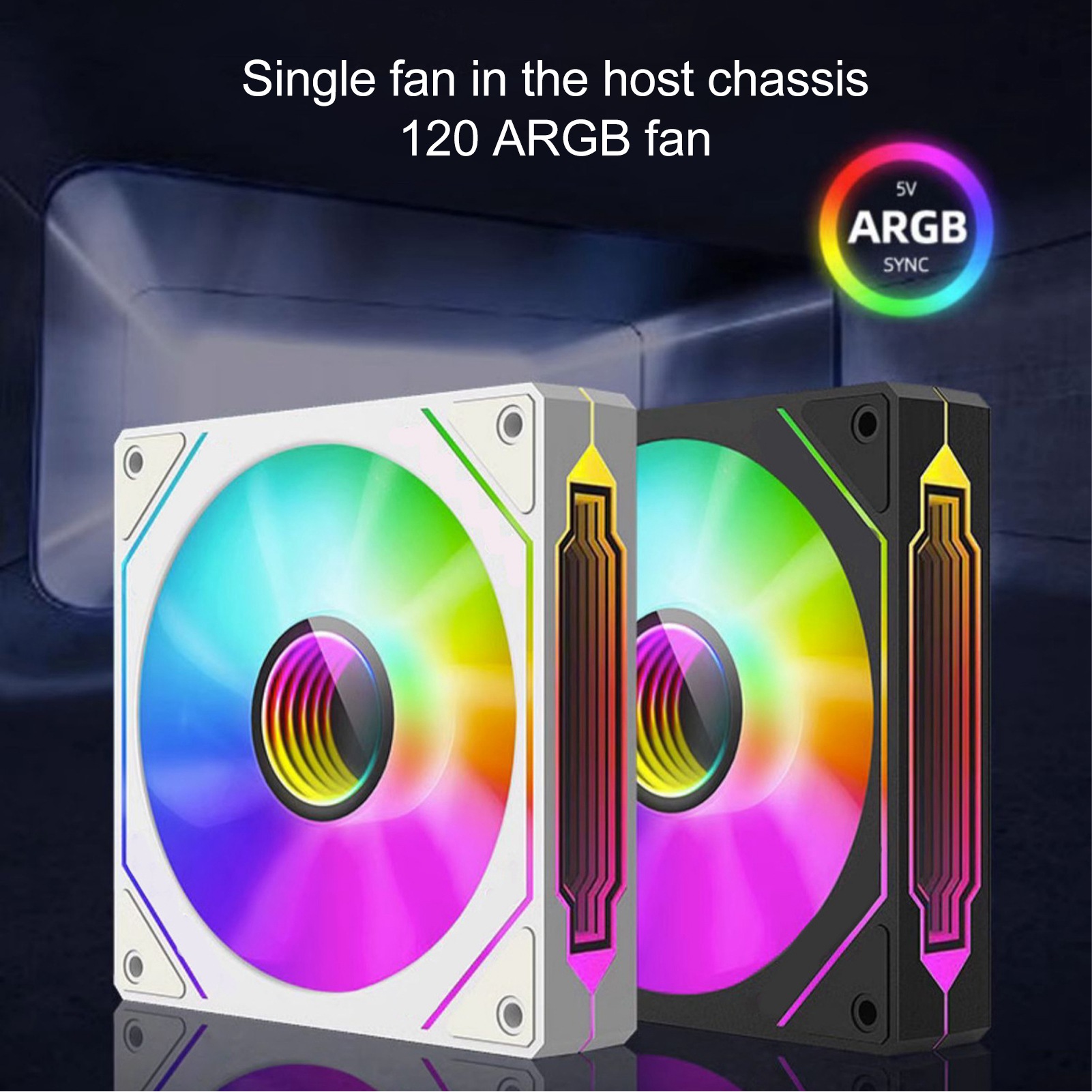 120mm ARGB PWM Case Fan 800 To 2000RPM 4pin PWM Silent Computer Fan RGB Mothe FY - Afbeelding 28 van 36