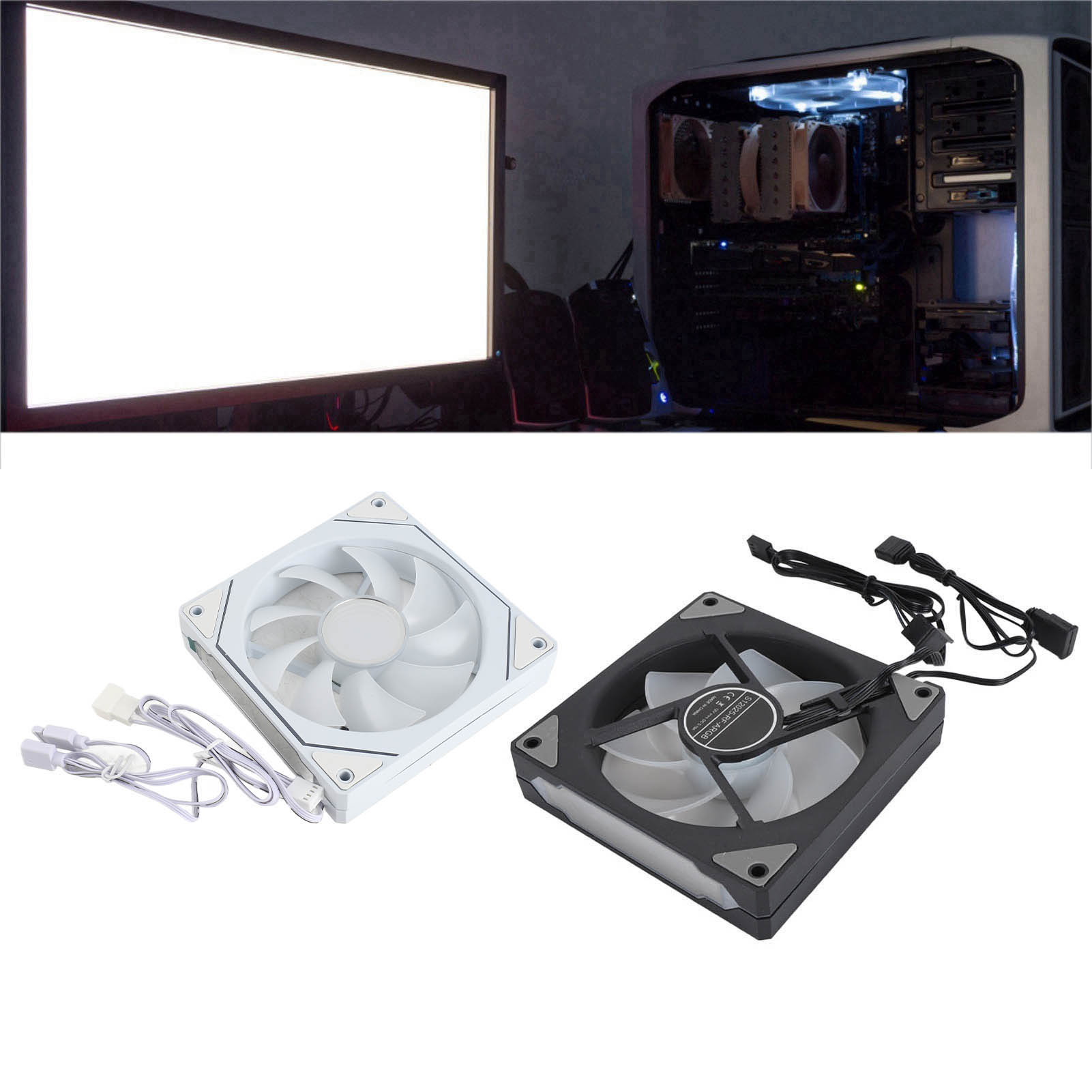 120mm ARGB PWM Case Fan 800 To 2000RPM 4pin PWM Silent Computer Fan RGB Mothe FY - Afbeelding 30 van 36