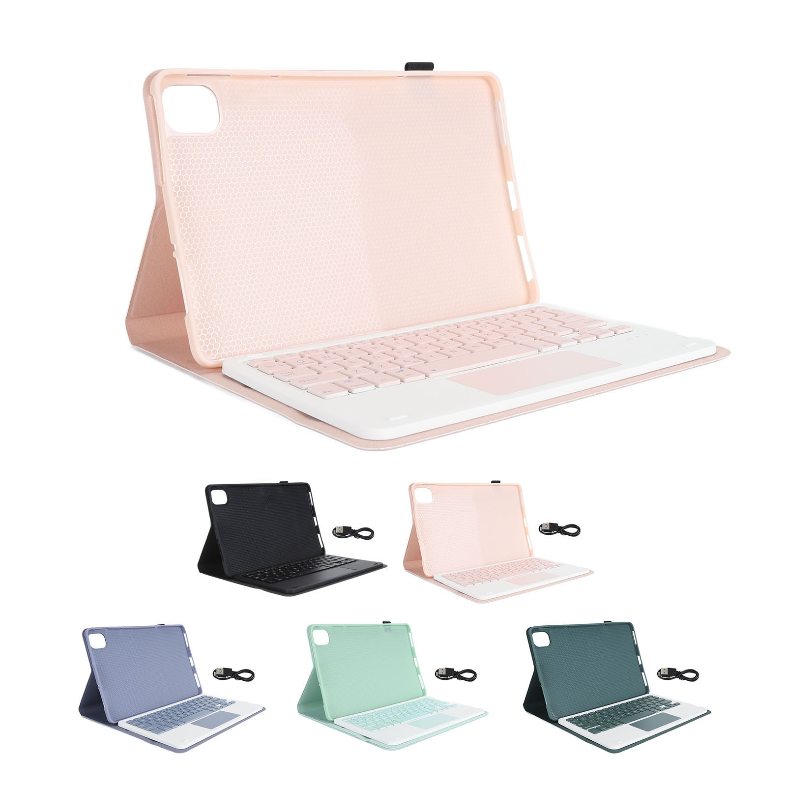 11in Tablet Keyboard Case Slim Lightweight Wireless BT Magnetic Detachable Fo FY - Afbeelding 31 van 37
