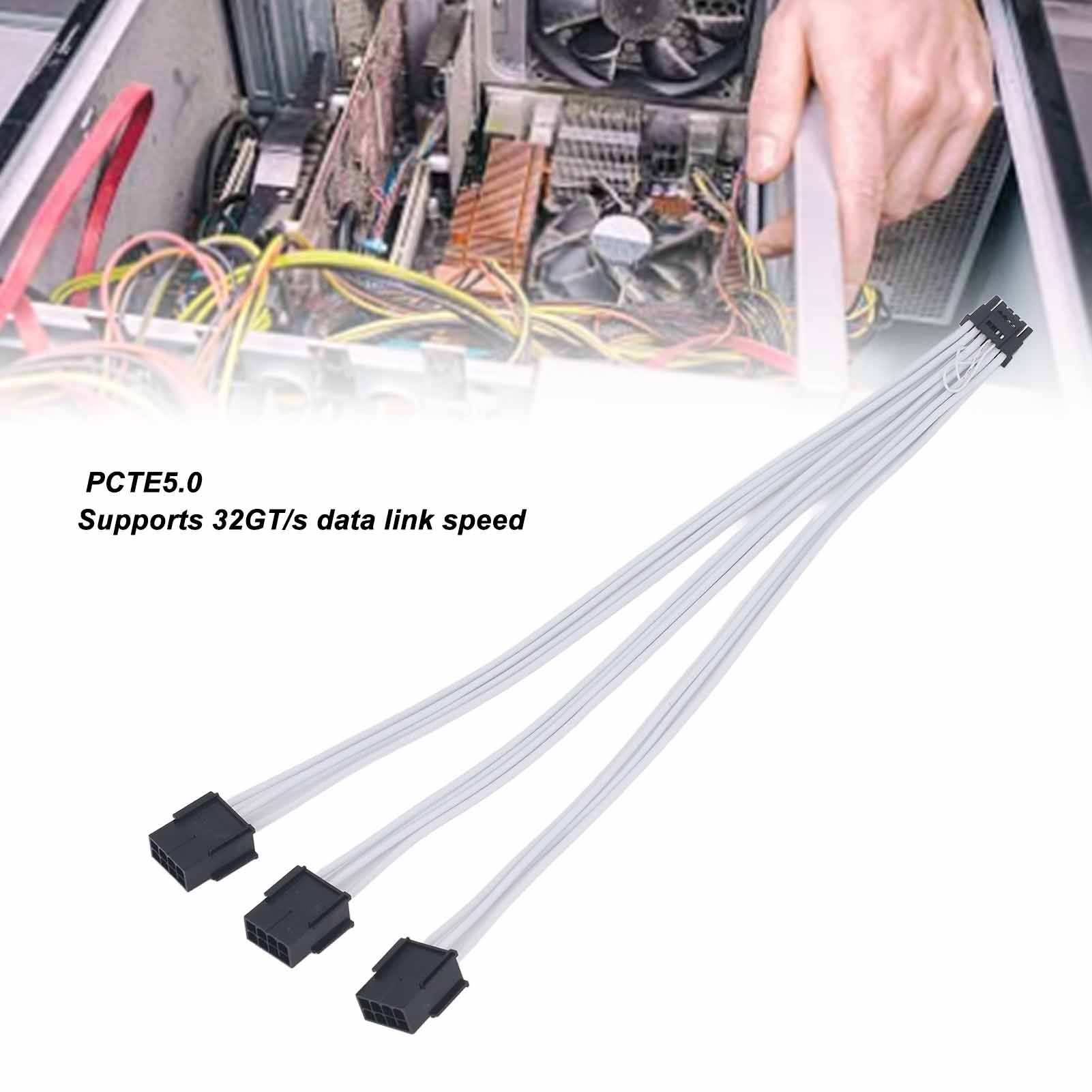 16Pin To 3X 8 Pin Gpu Cable PCIE 5.0 12VHPWR Right Angle 12+4 Pin To 3x8 Pin New - Photo 28/29