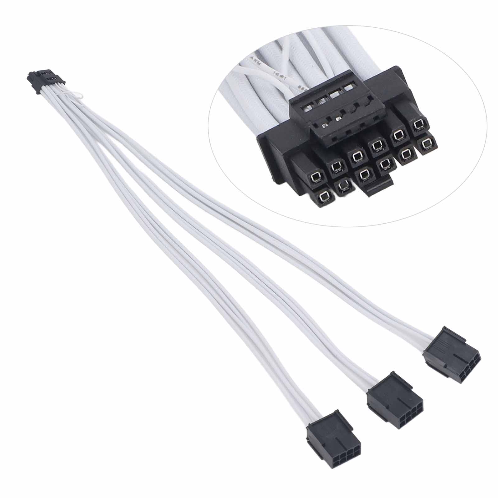 16Pin To 3X 8 Pin Gpu Cable PCIE 5.0 12VHPWR Right Angle 12+4 Pin To 3x8 Pin New - Photo 29/29