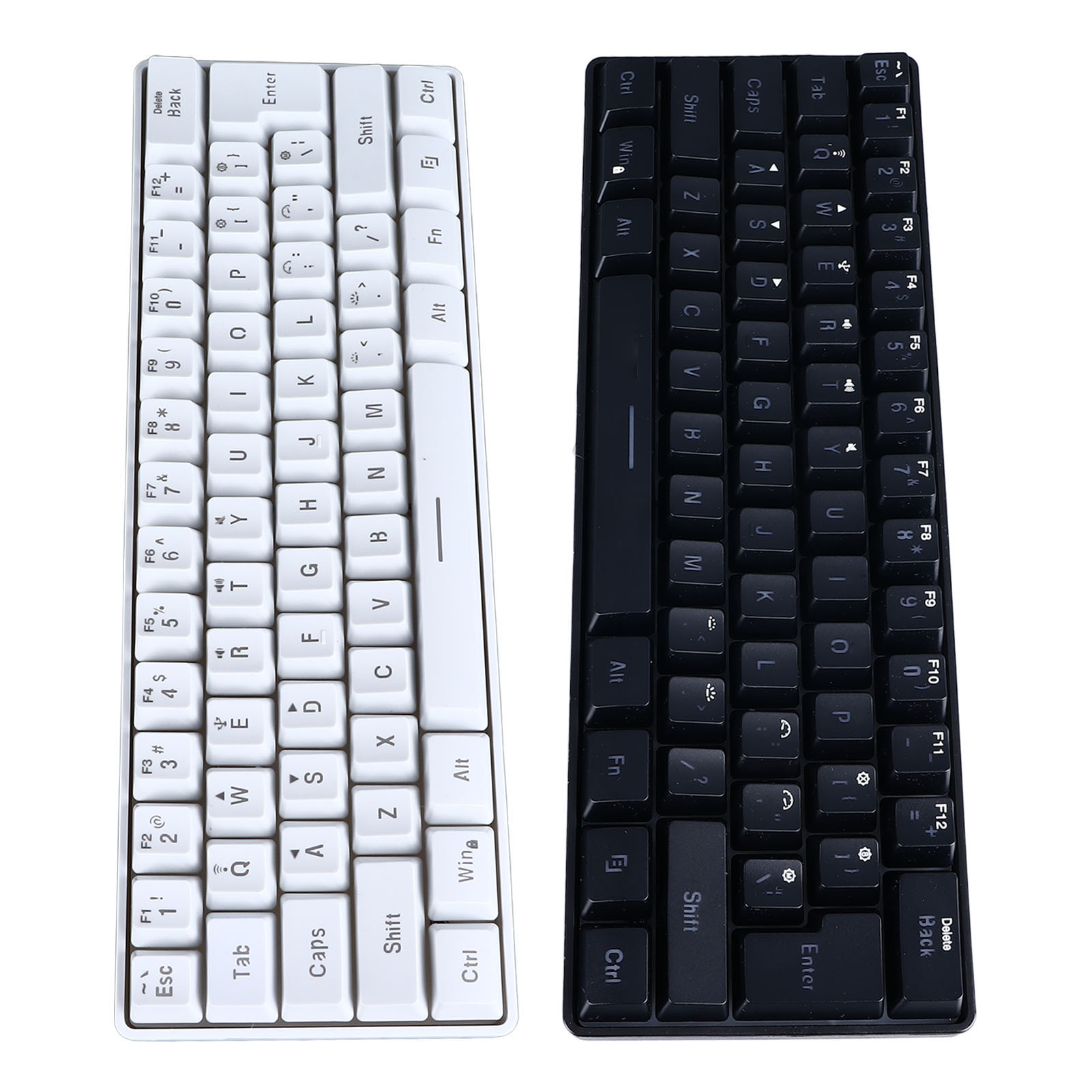 61 Keys Gaming Keyboard 2.4G BT Wired 3 Modes Keyboard RGB Backlit Membrane K DB - Photo 16/18