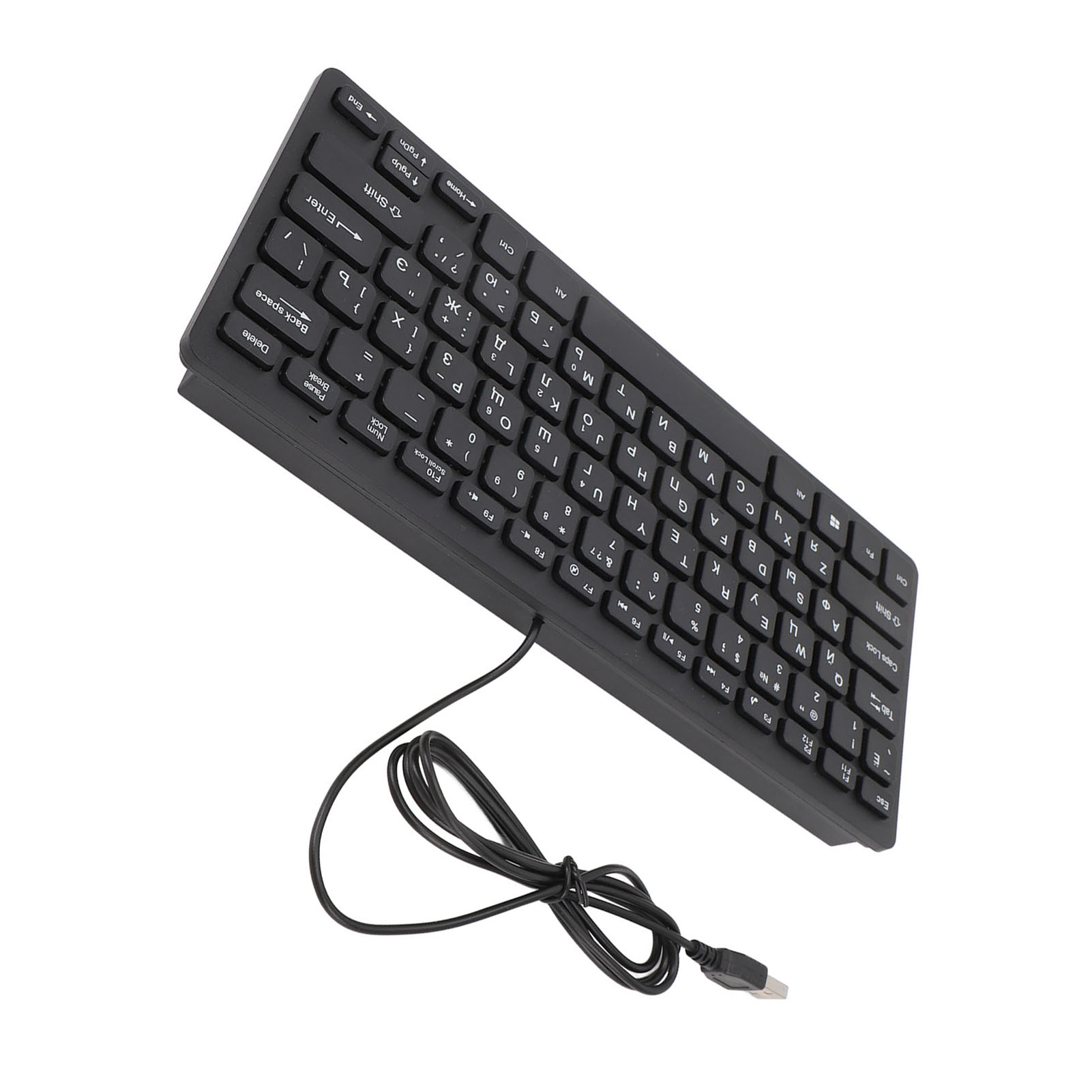 78 Key Ultra Slim Language Keyboard USB Wired Compact Keyboard With Ergonomi BLW - Picture 25 of 28