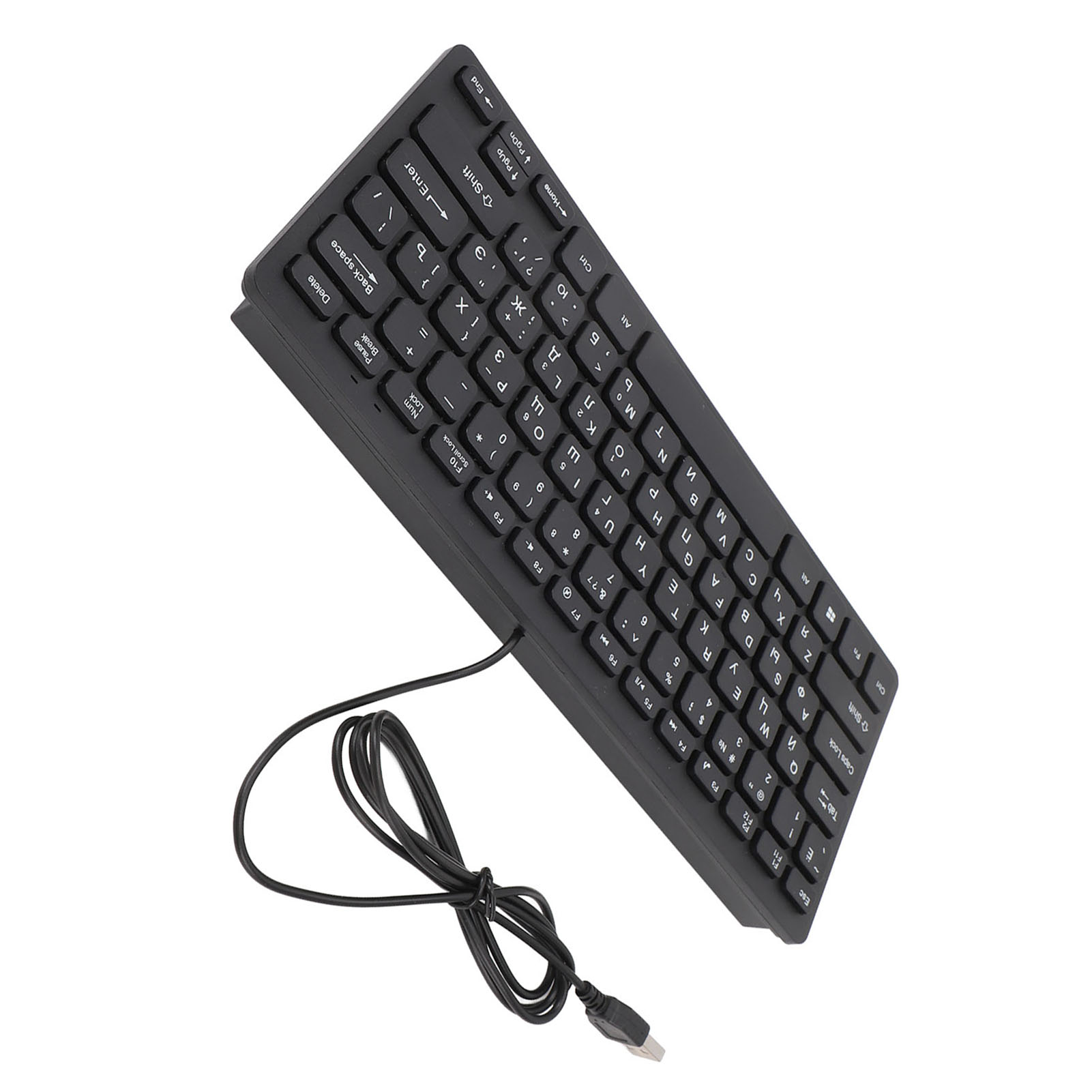 78 Key Ultra Slim Language Keyboard USB Wired Compact Keyboard With Ergonomi Kit - Picture 27 of 28
