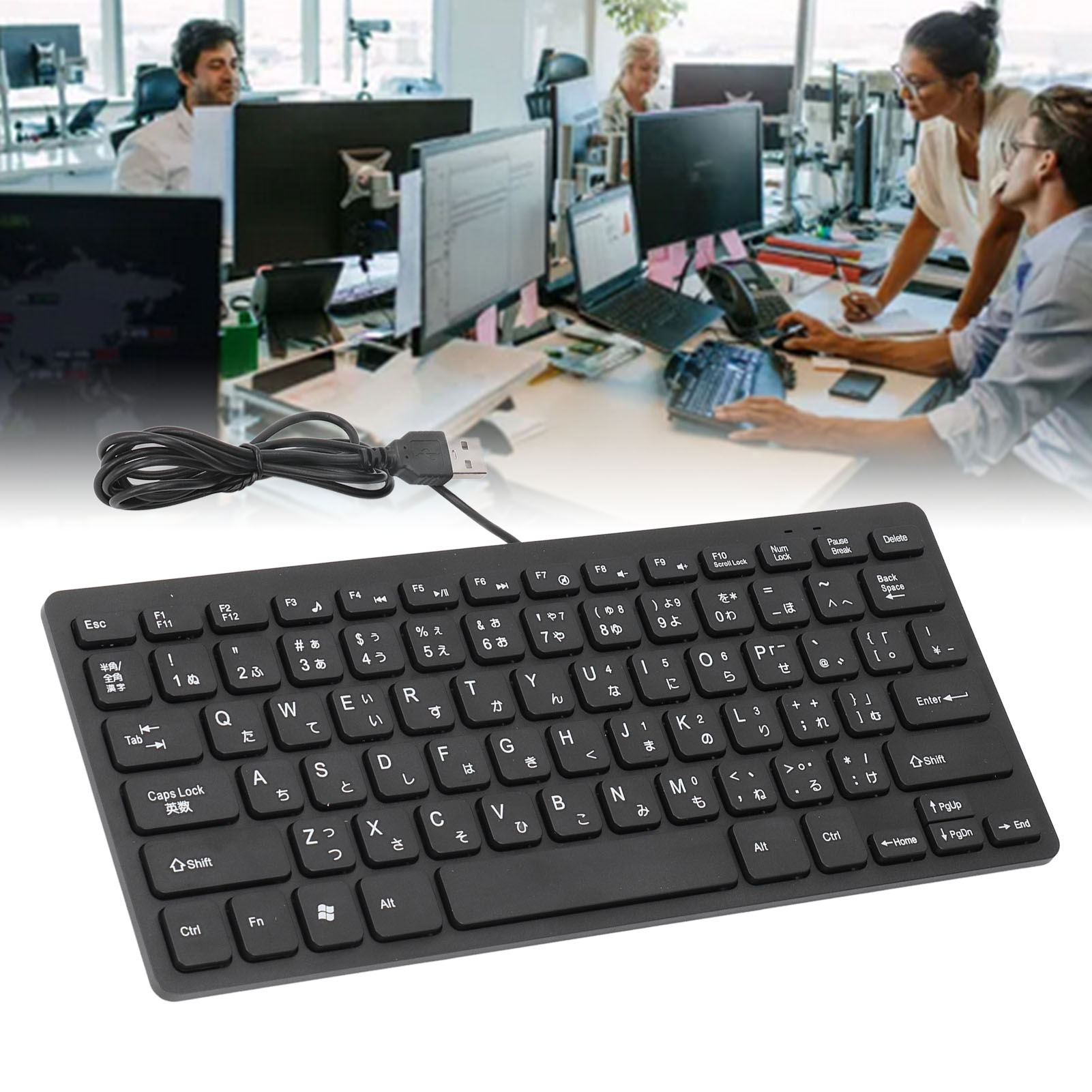 78 Key Ultra Slim Wired Keyboard Ergonomic QWERTY Layout Dual Language USB 2 BST - Picture 28 of 28