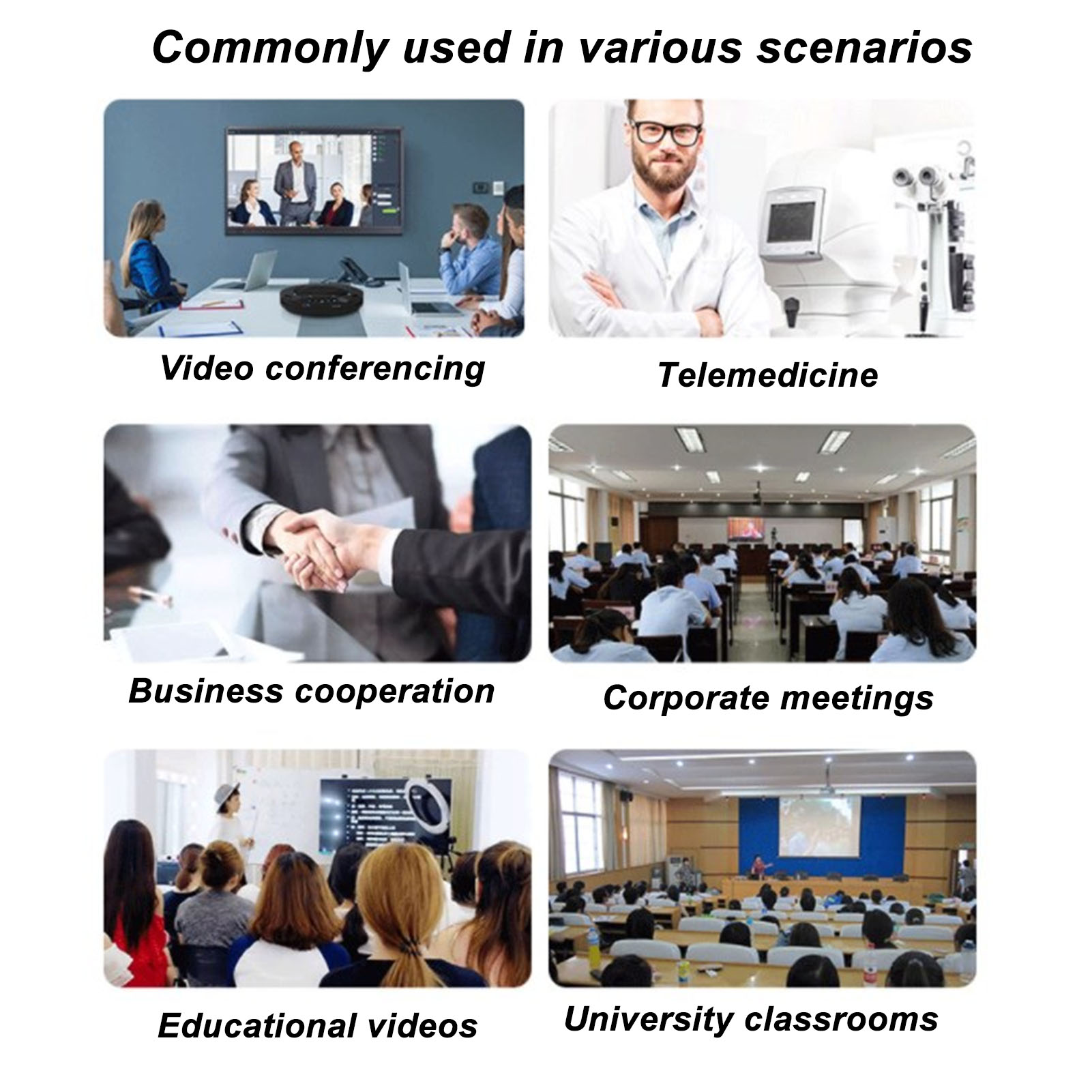 PTZ Conference Room Camera 10X Zoom Angle Adjustable 4K HD Camera With Remot NEW - Afbeelding 18 van 18
