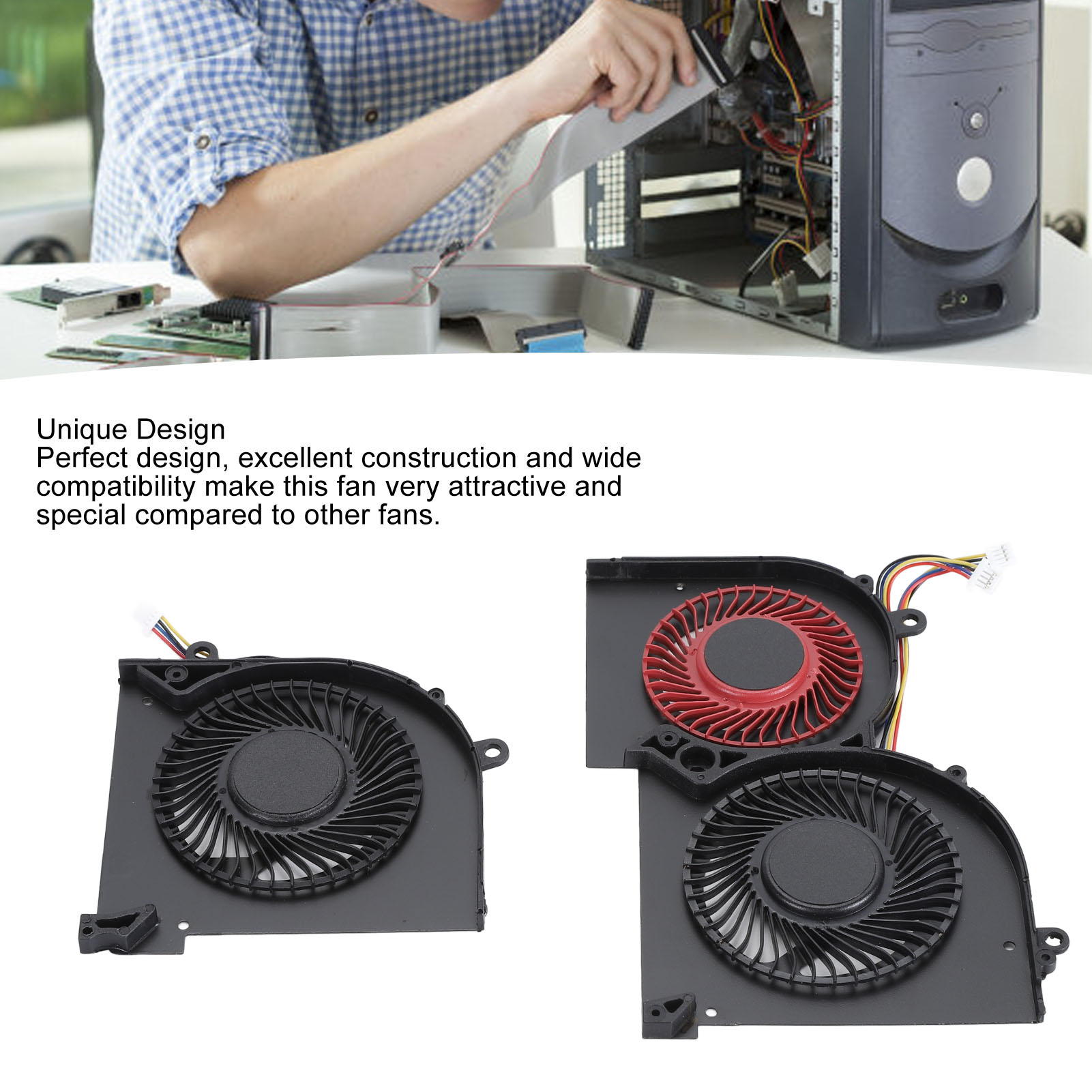 Laptop Cooling Fan For Replacement Low Noise Efficient Cooling 4 Pin Coo Hot - Afbeelding 26 van 28