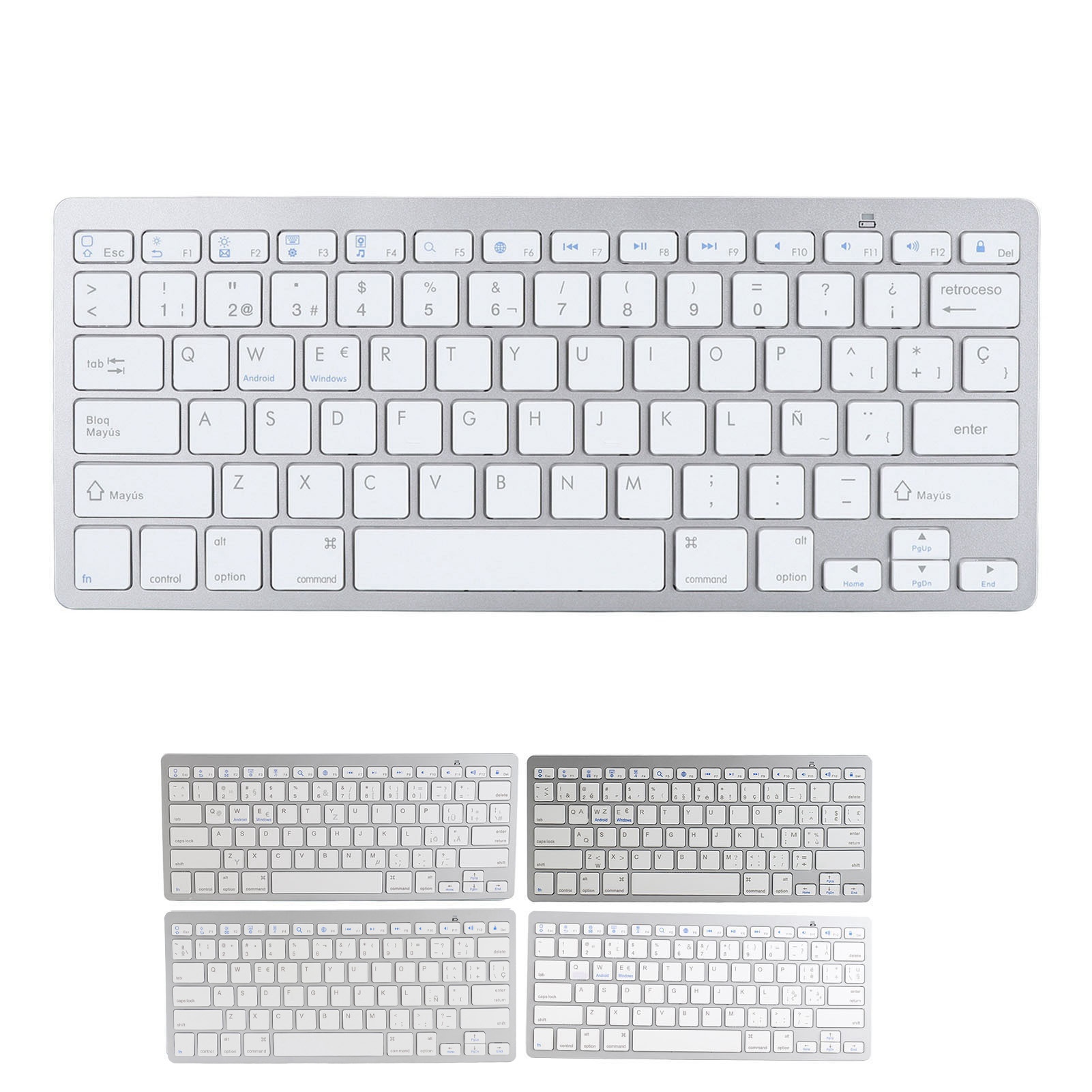 Wireless BT Keyboard Portable Compact Ultra Thin Bilingual Universal For PC L FY - Bild 28 von 36