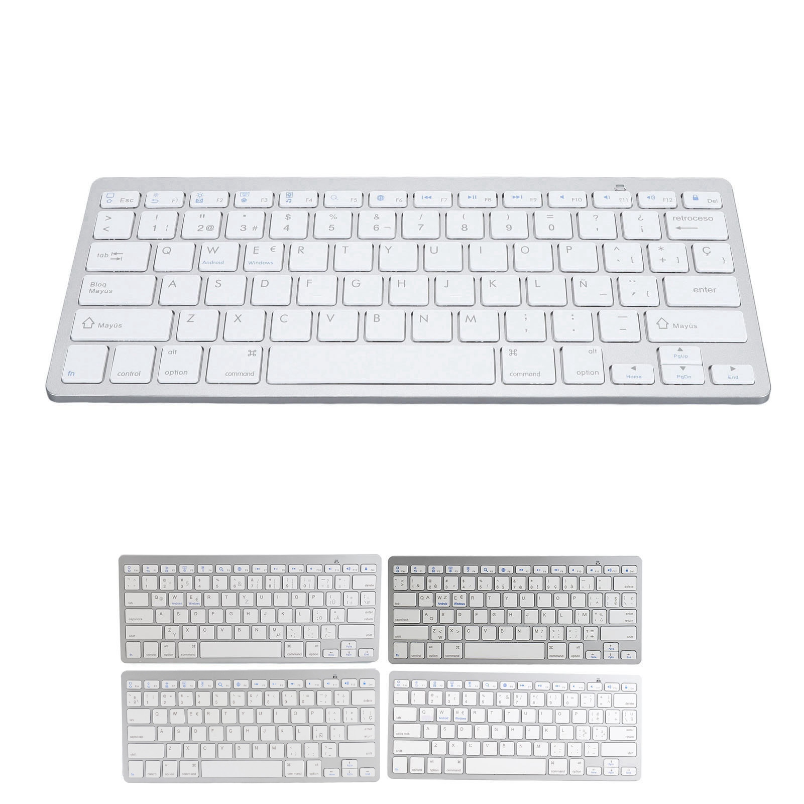 Wireless BT Keyboard Portable Compact Ultra Thin Bilingual Universal For PC L CB - Bild 26 von 36