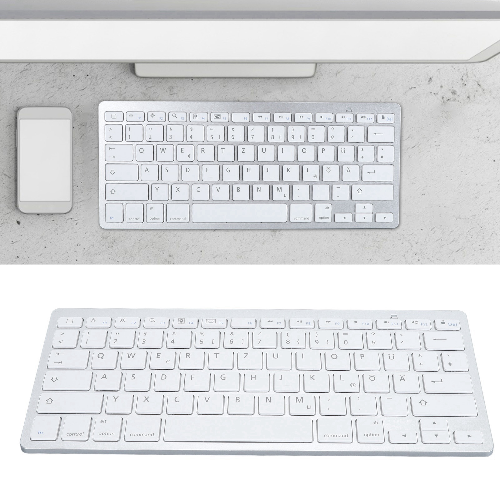 Wireless BT Keyboard Portable Compact Ultra Thin Bilingual Universal For PC L CB - Bild 31 von 36