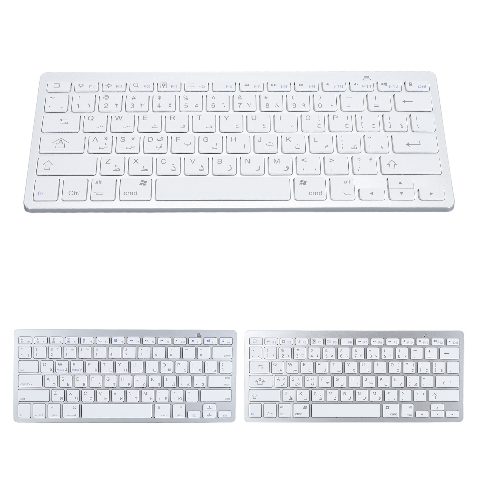 Ultra Thin Keyboard BT Wireless Splashing Proof Bilingual Language Keypad Fo New - Picture 18 of 18