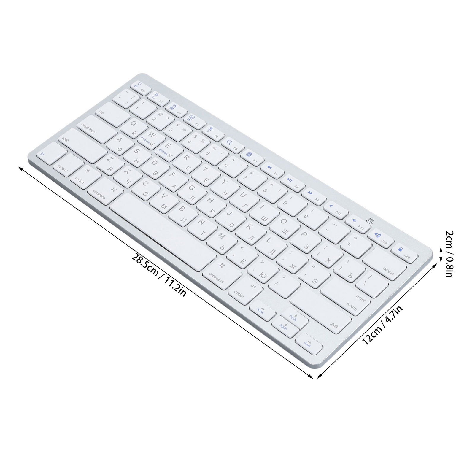 Ultra Thin Keyboard BT Wireless Splashing Proof Bilingual Language Keypad Fo - Picture 25 of 30