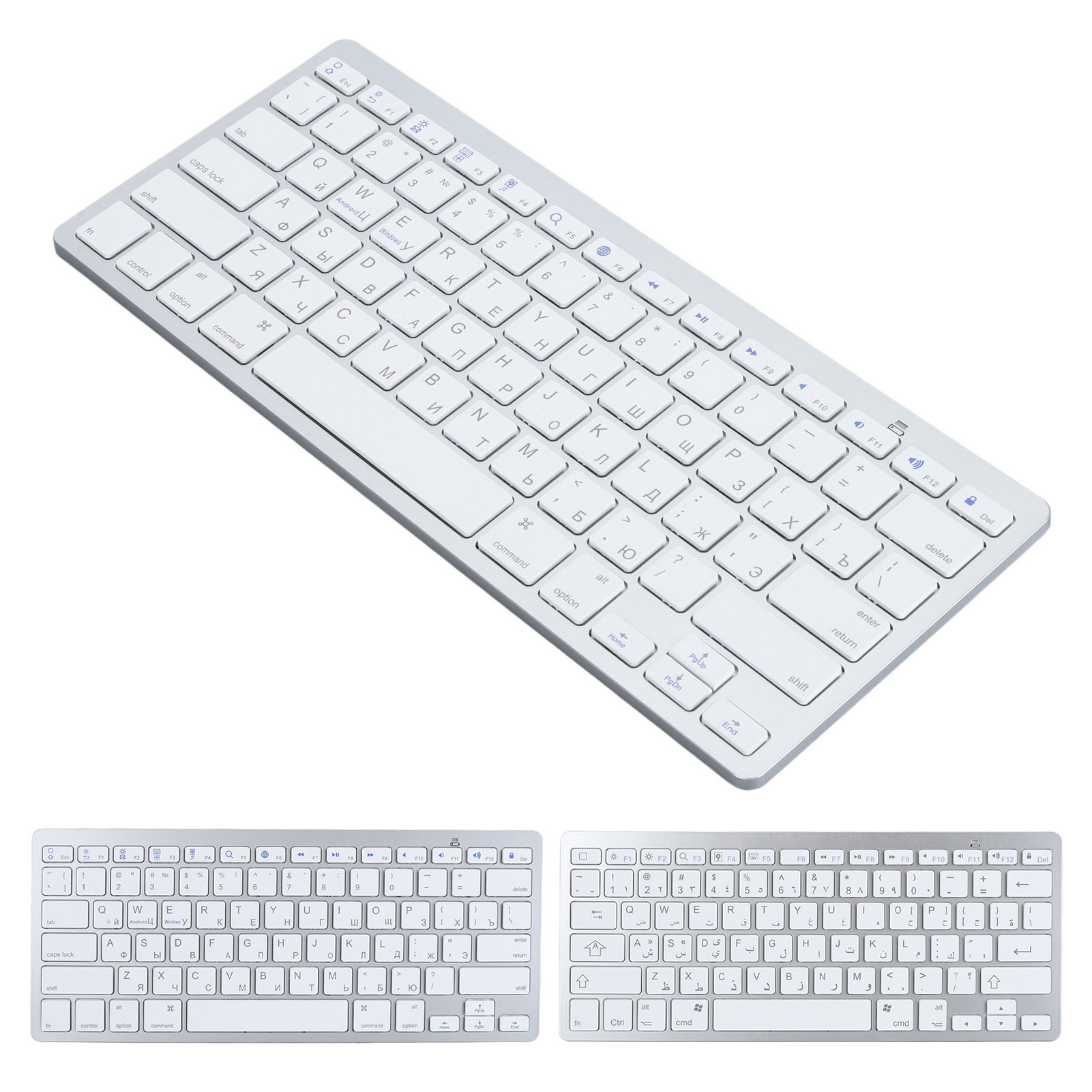 Ultra Thin Keyboard BT Wireless Splashing Proof Bilingual Language Keypad Fo - Picture 15 of 18
