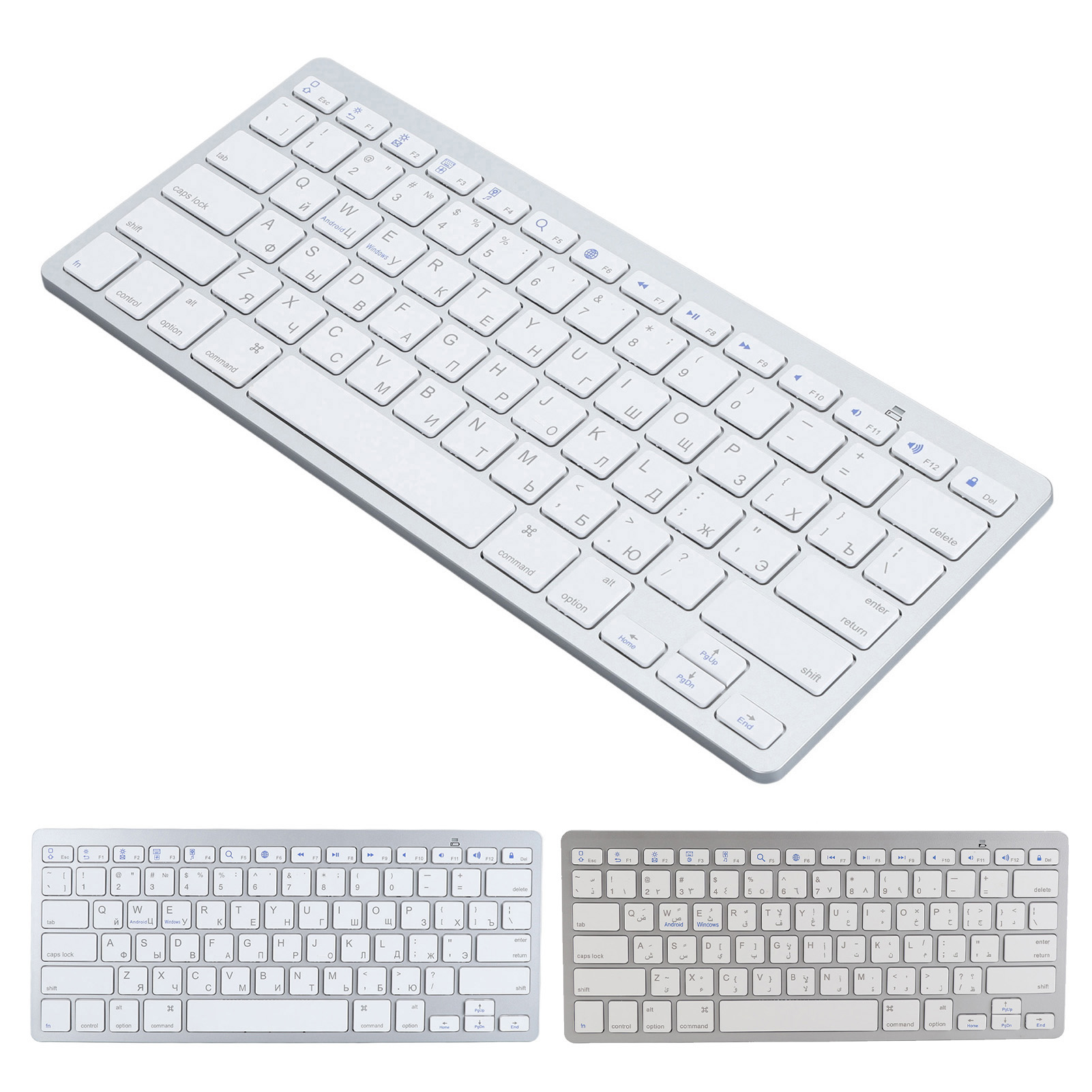 Ultra Thin Keyboard BT Wireless Splashing Proof Bilingual Language Keypad Fo Hot - Picture 17 of 18
