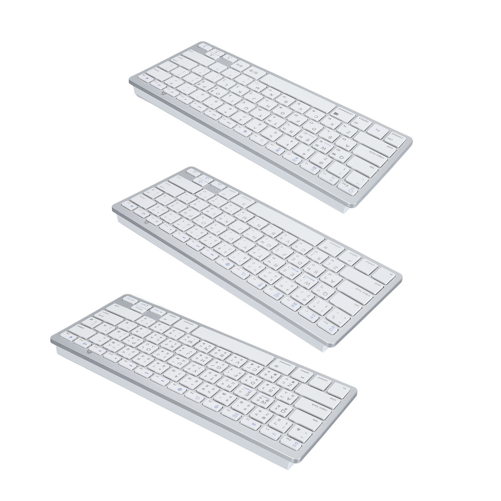 BT Keyboard Bilingual Super Slim Scissor Switch Wireless Keyboard For PC Lap Kit - Picture 17 of 21