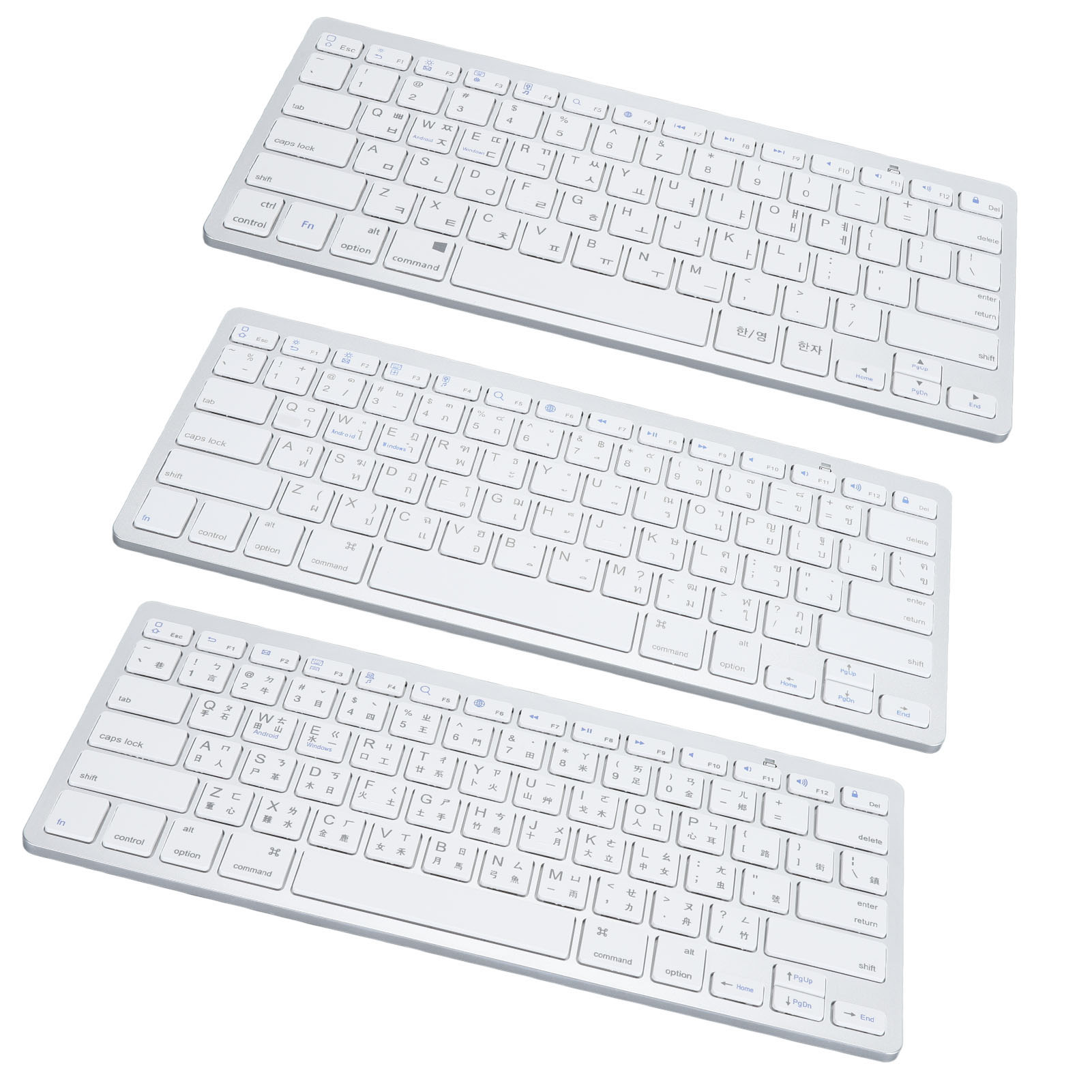 BT Keyboard Bilingual Super Slim Scissor Switch Wireless Keyboard For PC Lap Kit - Picture 19 of 21