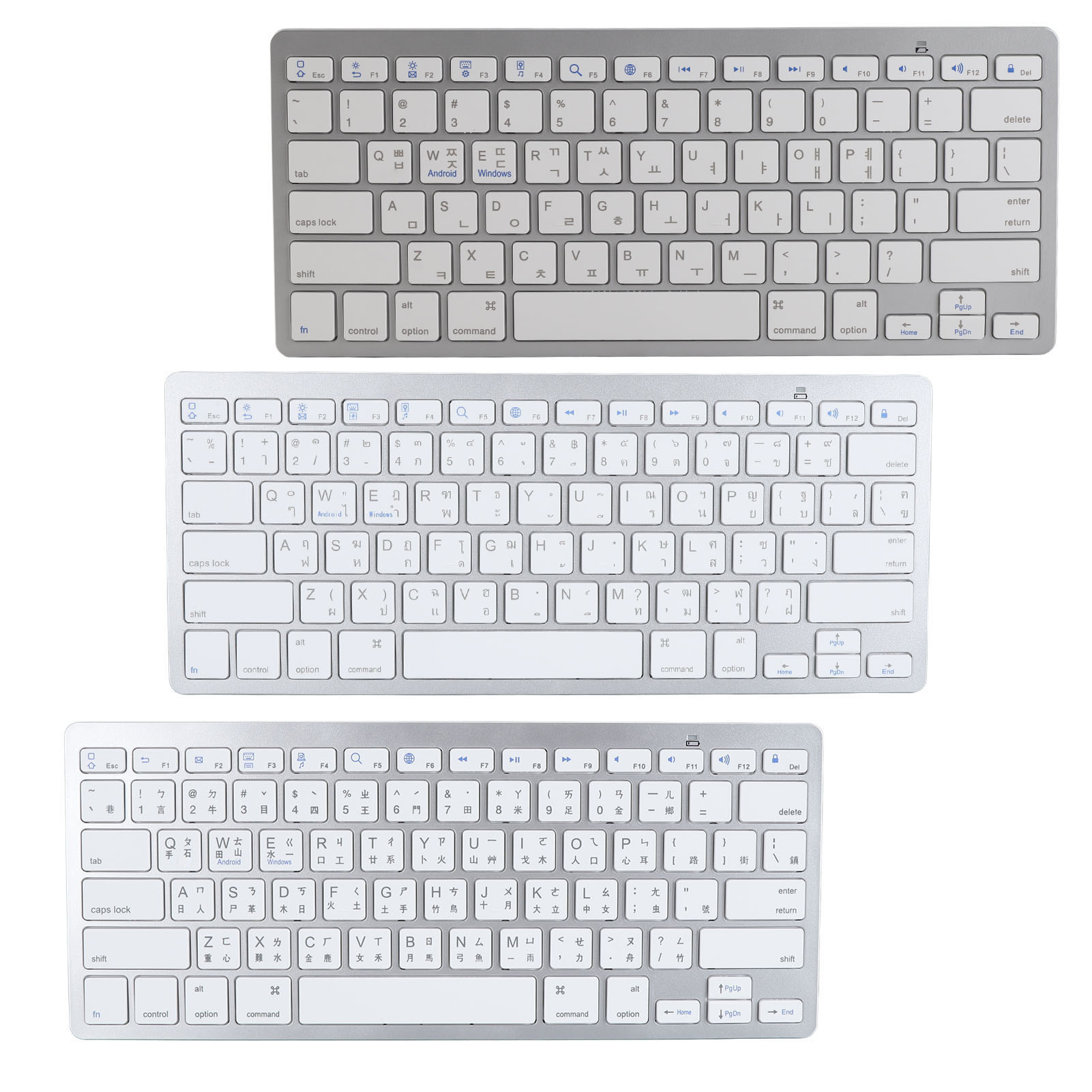 BT Keyboard Bilingual Super Slim Scissor Switch Wireless Keyboard For PC Lapt FY - Bild 29 von 31