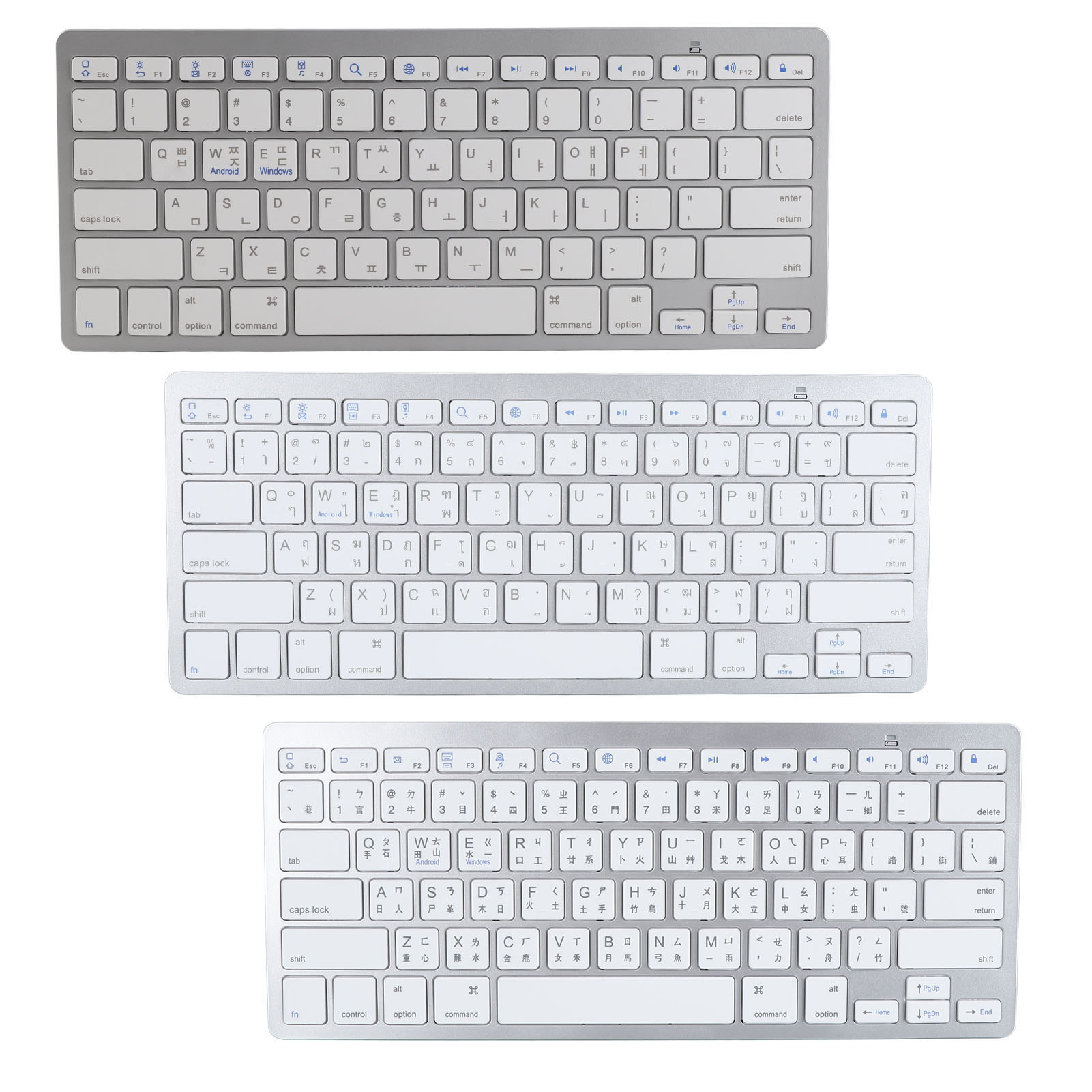 BT Keyboard Bilingual Super Slim Scissor Switch Wireless Keyboard For PC Lapt FY - Bild 26 von 31