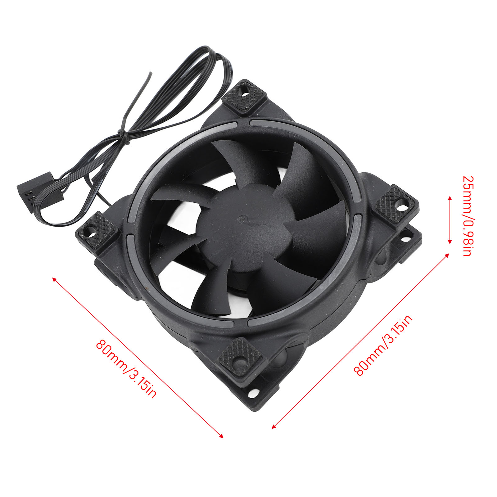 80mm PWM Case Fan Efficient Silent MFDB Dynamic Pressure Bearing Intelligent FY - Afbeelding 27 van 28