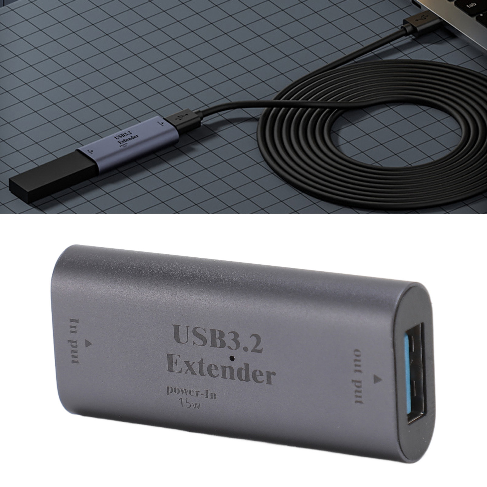 USB 3.2 Signal Extender 5Gbps 10m Long Distance Portable USB3.2 Signal Ampli - Zdjęcie 14 z 24