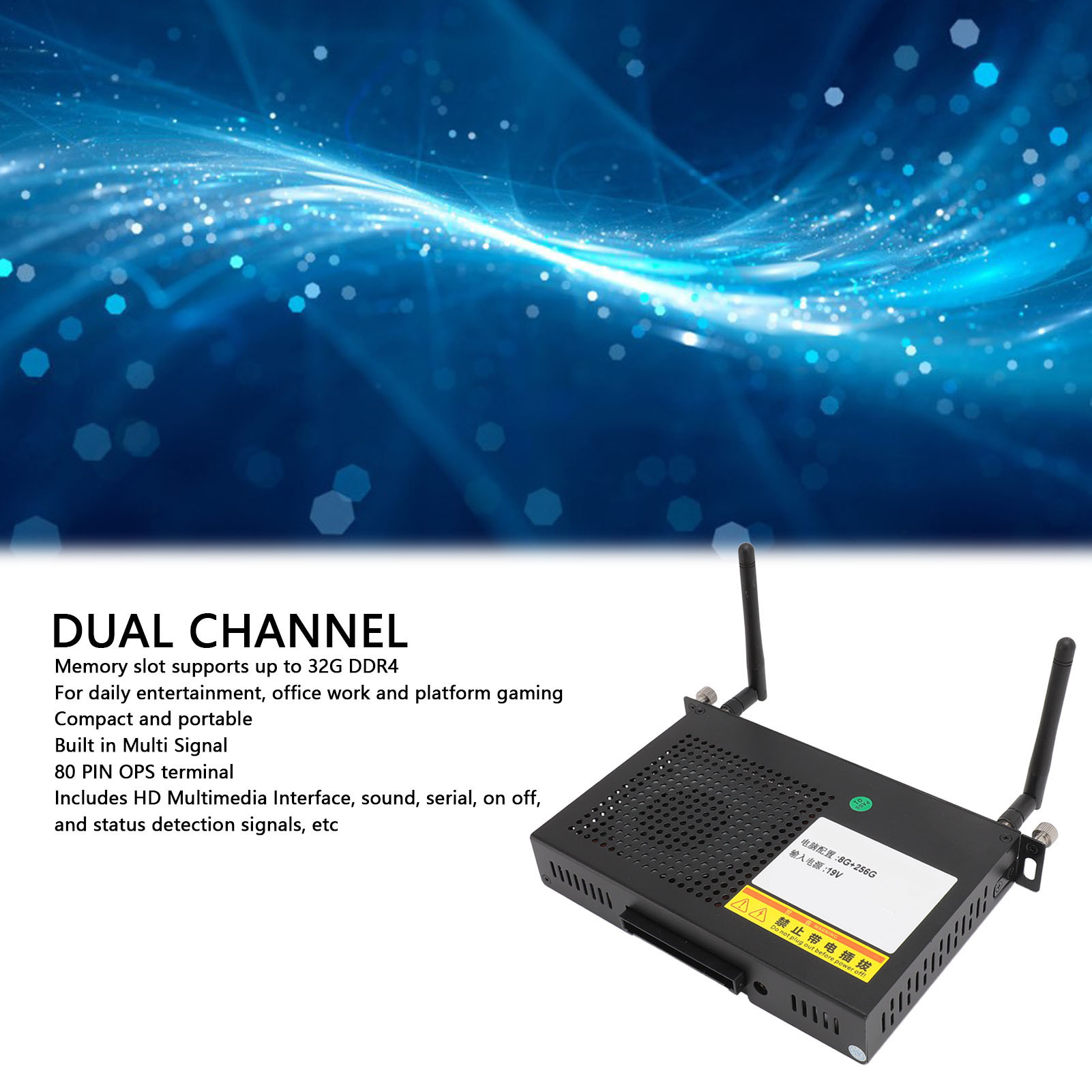 Small PC 8GB DDR4 256GB SSD 12th 13th Gen Mobile Processor Built In Industria FY - Afbeelding 32 van 33