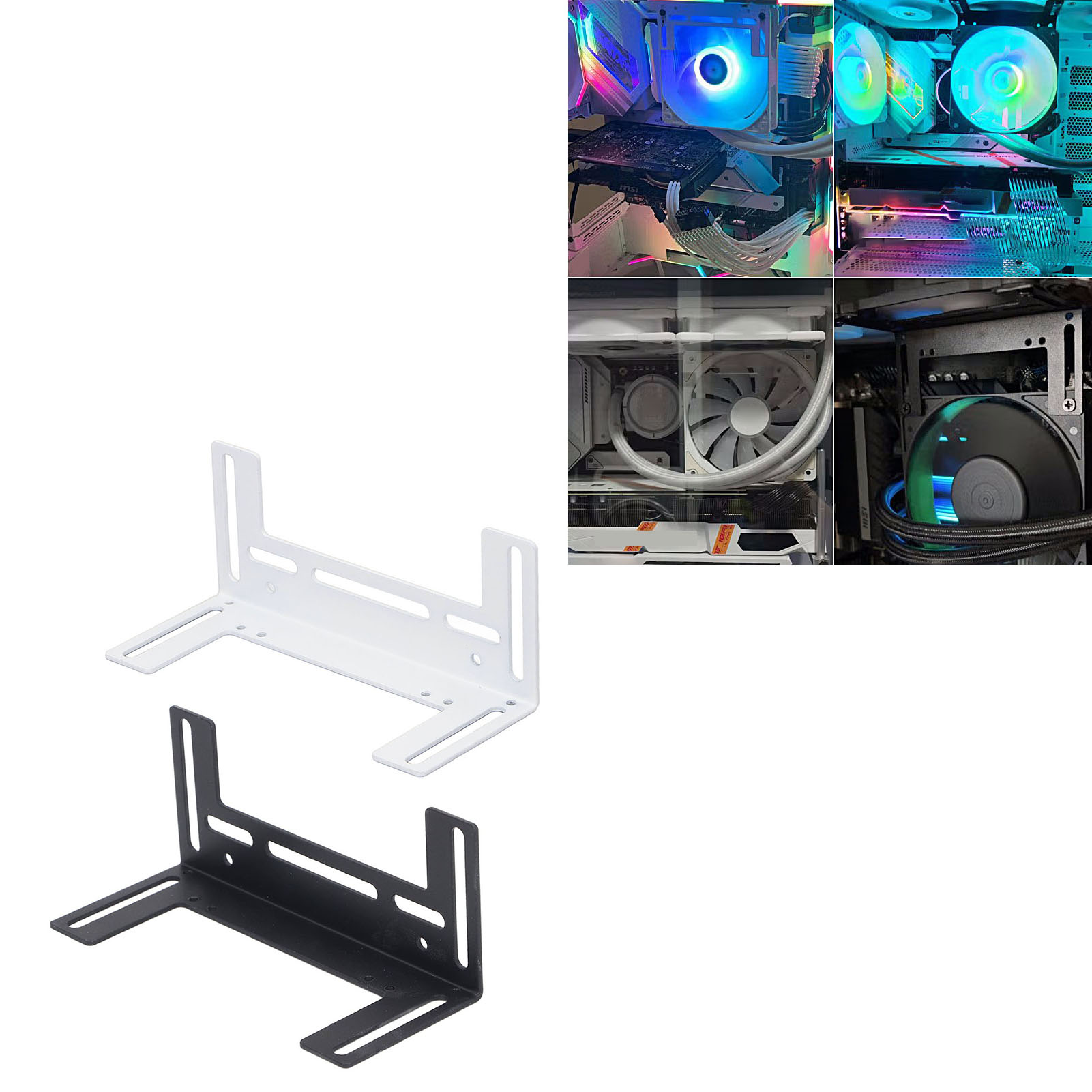 Computer Radiator Fan Holder Thickened Stainless Steel Low Noise Chassis Fan CB - Afbeelding 25 van 30