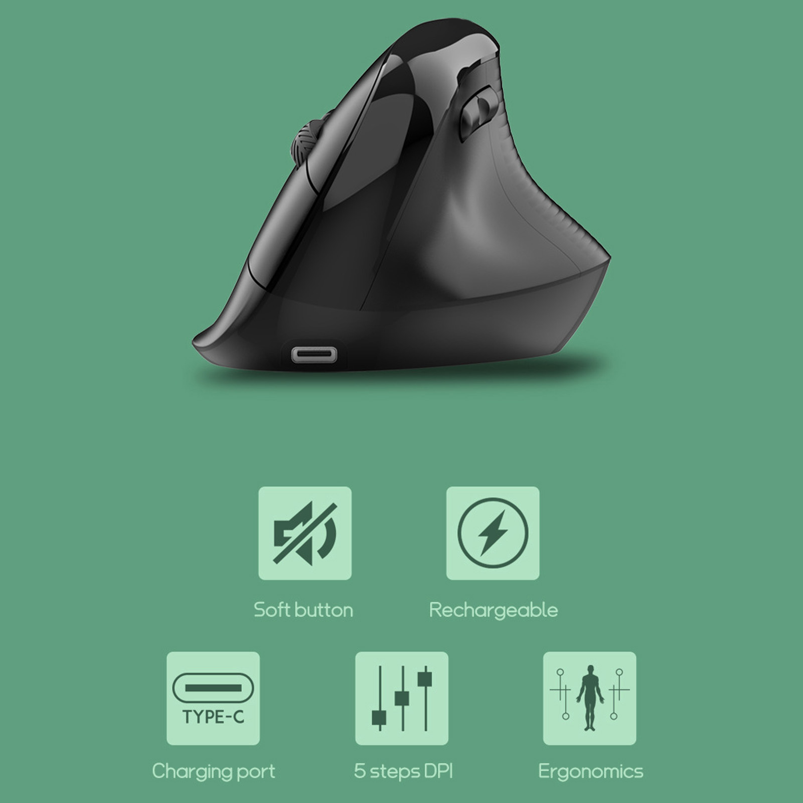 BT Wireless Mouse 4000DPI Ergonomic Design Reduce Muscle Strain Vertical Cor AU - Picture 25 of 30
