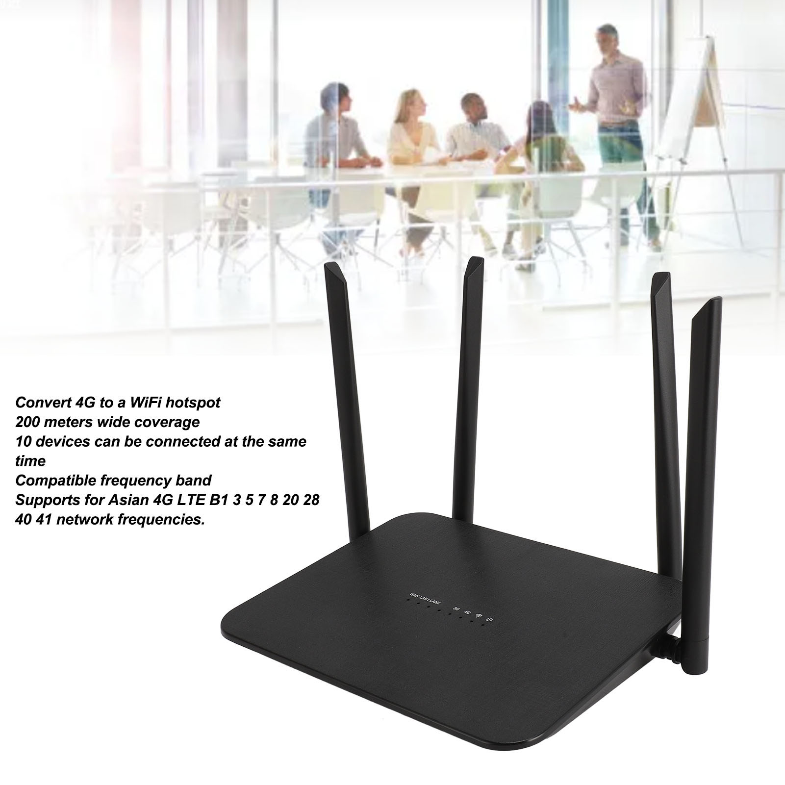 4G LTE Mobile WiFi 300Mbps Unlocked Wireless Portable WiFi Router Hotspot De HMO - Picture 29 of 31