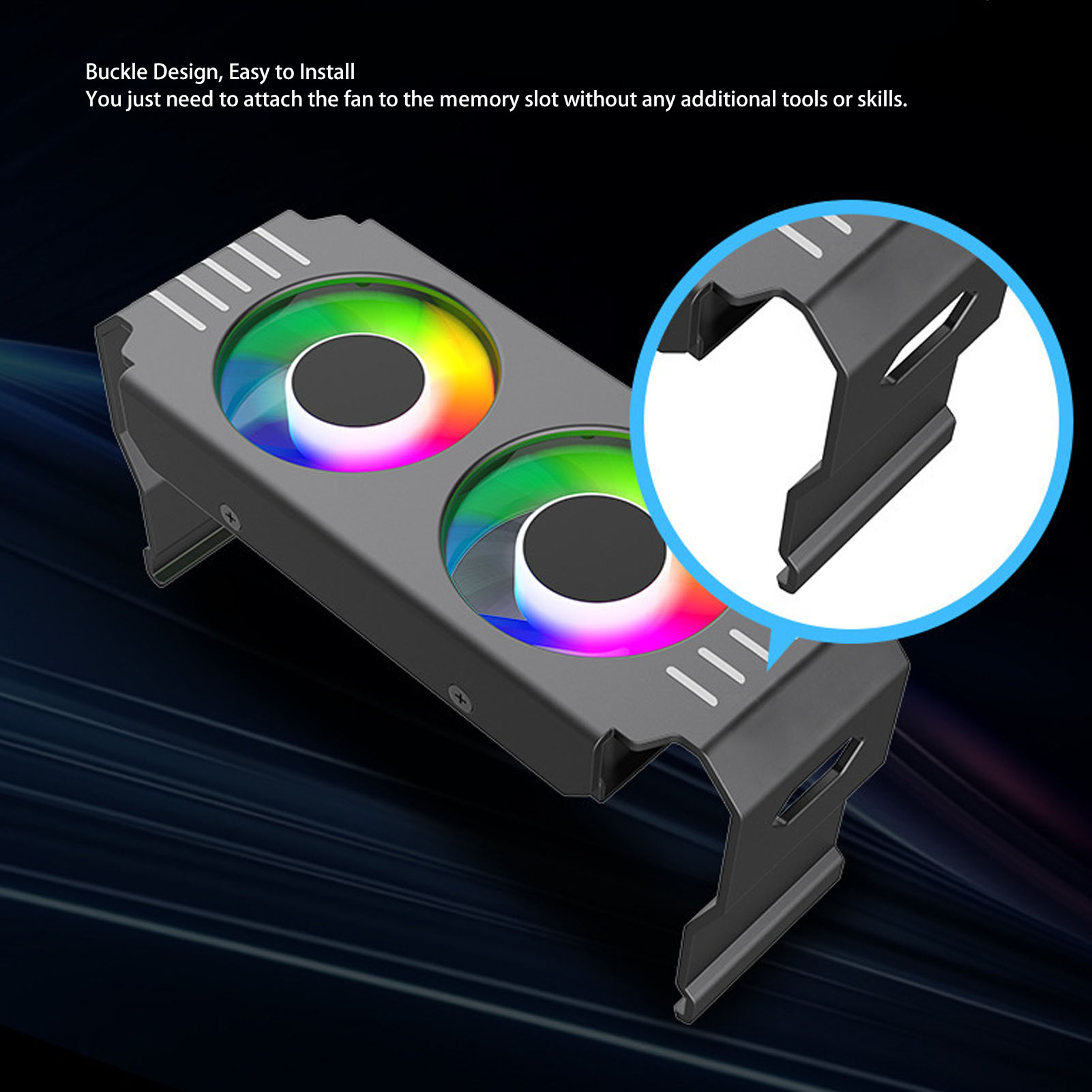 ARGB RAM Radiator Computer Memory Module Heat Sink PWM Temperature Control Du FY - Afbeelding 27 van 30