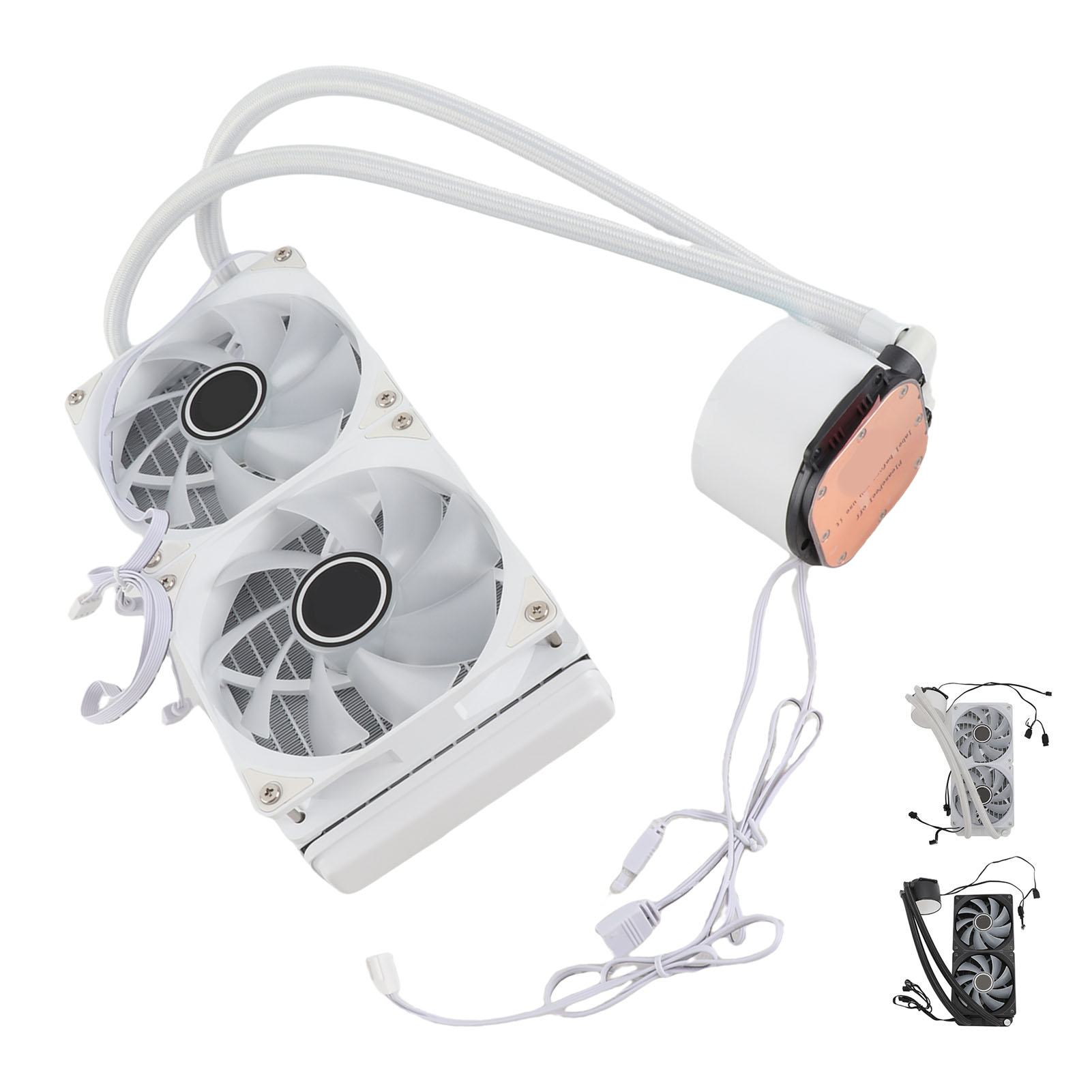 240mm CPU Cooler Dual 120mm PWM Fan ARGB Sync Adjustable For LGA2066 2011 115 CB - Afbeelding 26 van 30