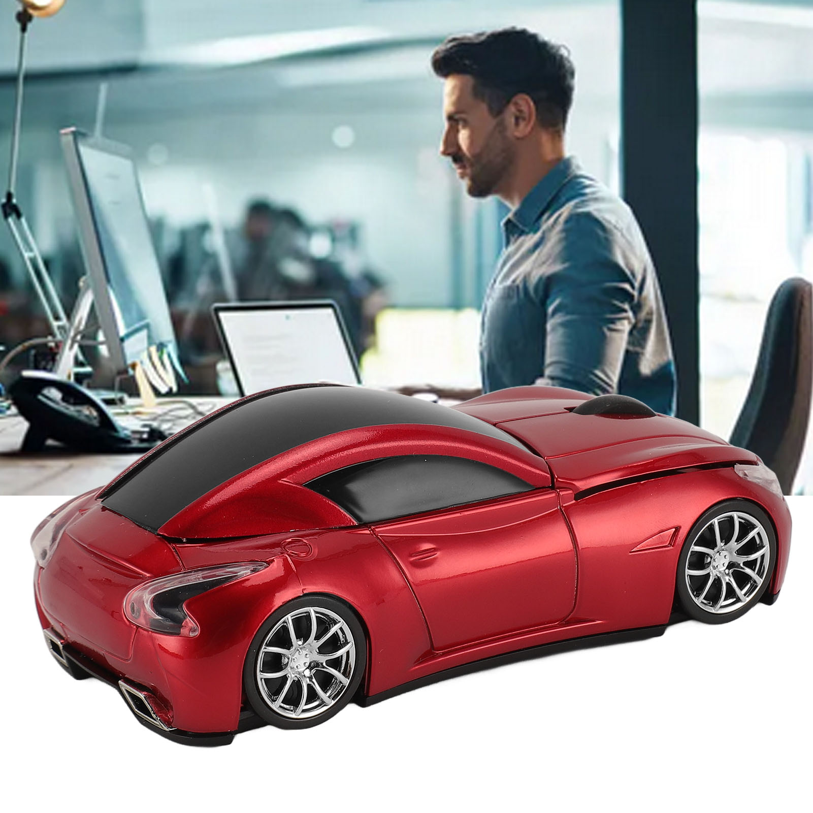 Sport Car Shape Wireless Mouse 1600 DPI Optical Sensor Mice 2.4 GHz USB Rece TPG - Picture 34 of 34