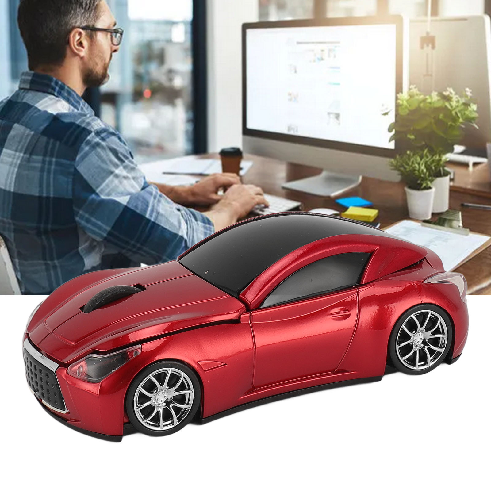 Sport Car Shape Wireless Mouse 1600 DPI Optical Sensor Mice 2.4 GHz USB Rece TPG - Picture 23 of 34