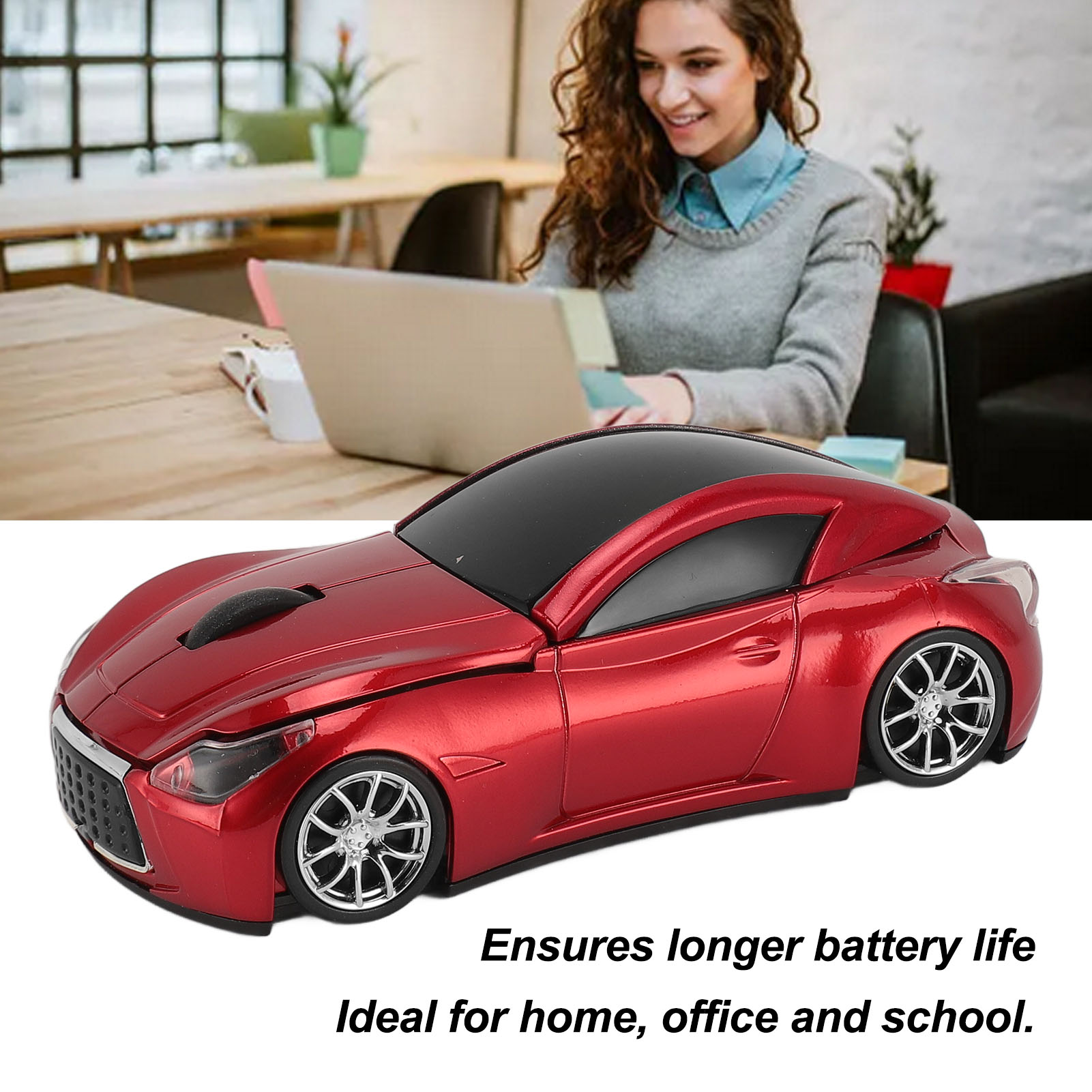 Sport Car Shape Wireless Mouse 1600 DPI Optical Sensor Mice 2.4 GHz USB Rece TPG - Picture 30 of 34