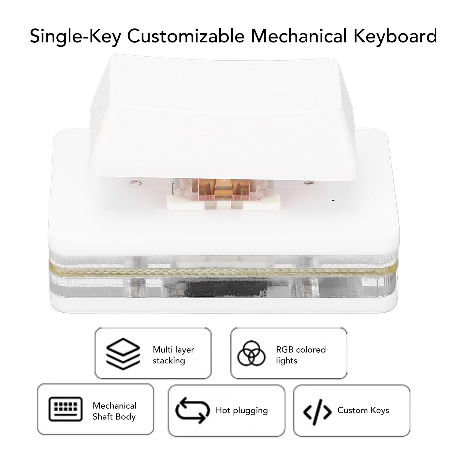 Programmable User Defined USB Button Single Keyboard Switch OSU Keypad RGB Me FY - Afbeelding 26 van 28