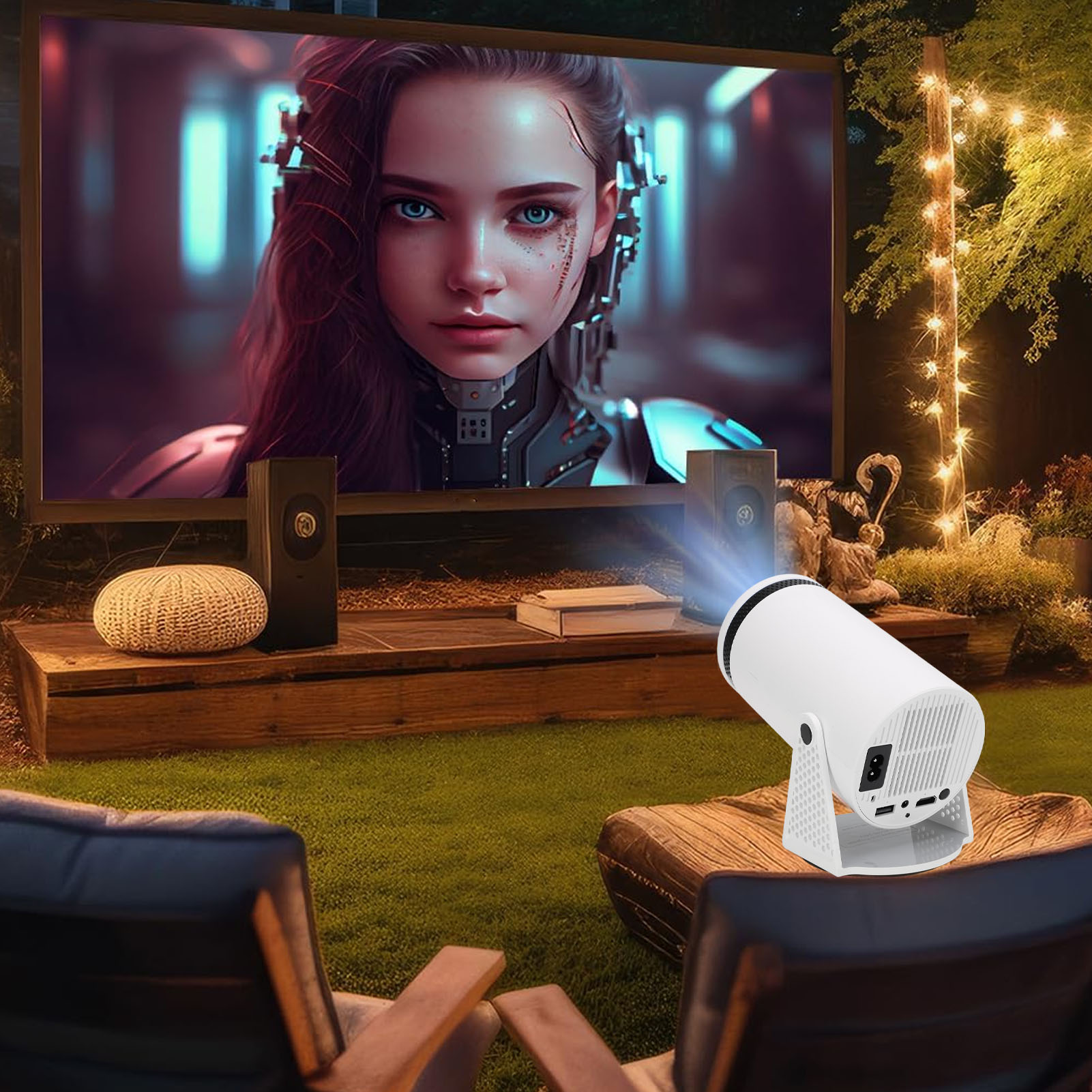 Smart Small Projector For Andr-oid 11 4K 1080P HD Portable Home Video Project FY - Afbeelding 27 van 30