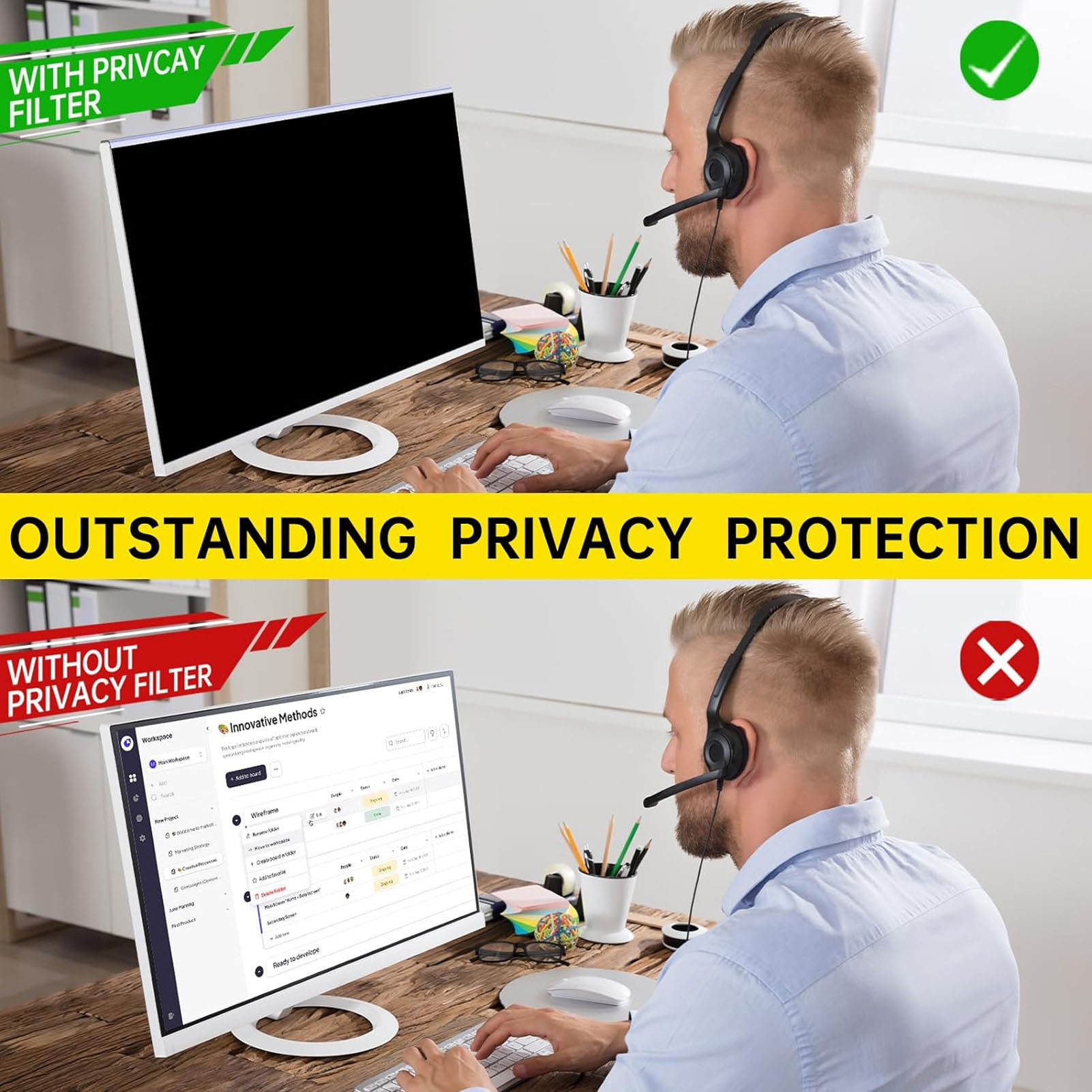 Laptop Private Screen 16: 10 Aspect Ratio Prevent Blue Light Glaring Remova Kit - Picture 33 of 36