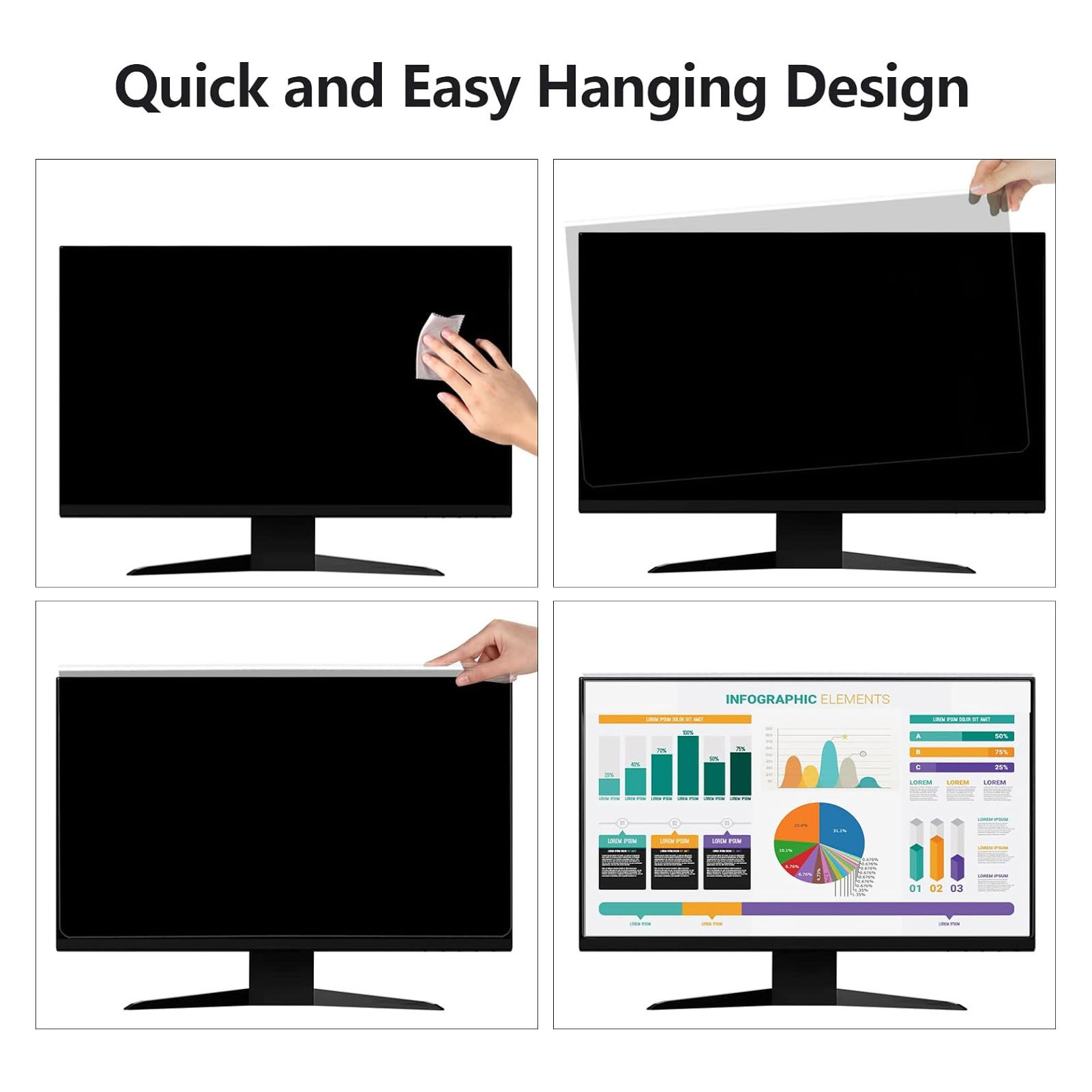 Laptop Private Screen 16: 10 Aspect Ratio Prevent Blue Light Glaring Remova Kit - Picture 36 of 36