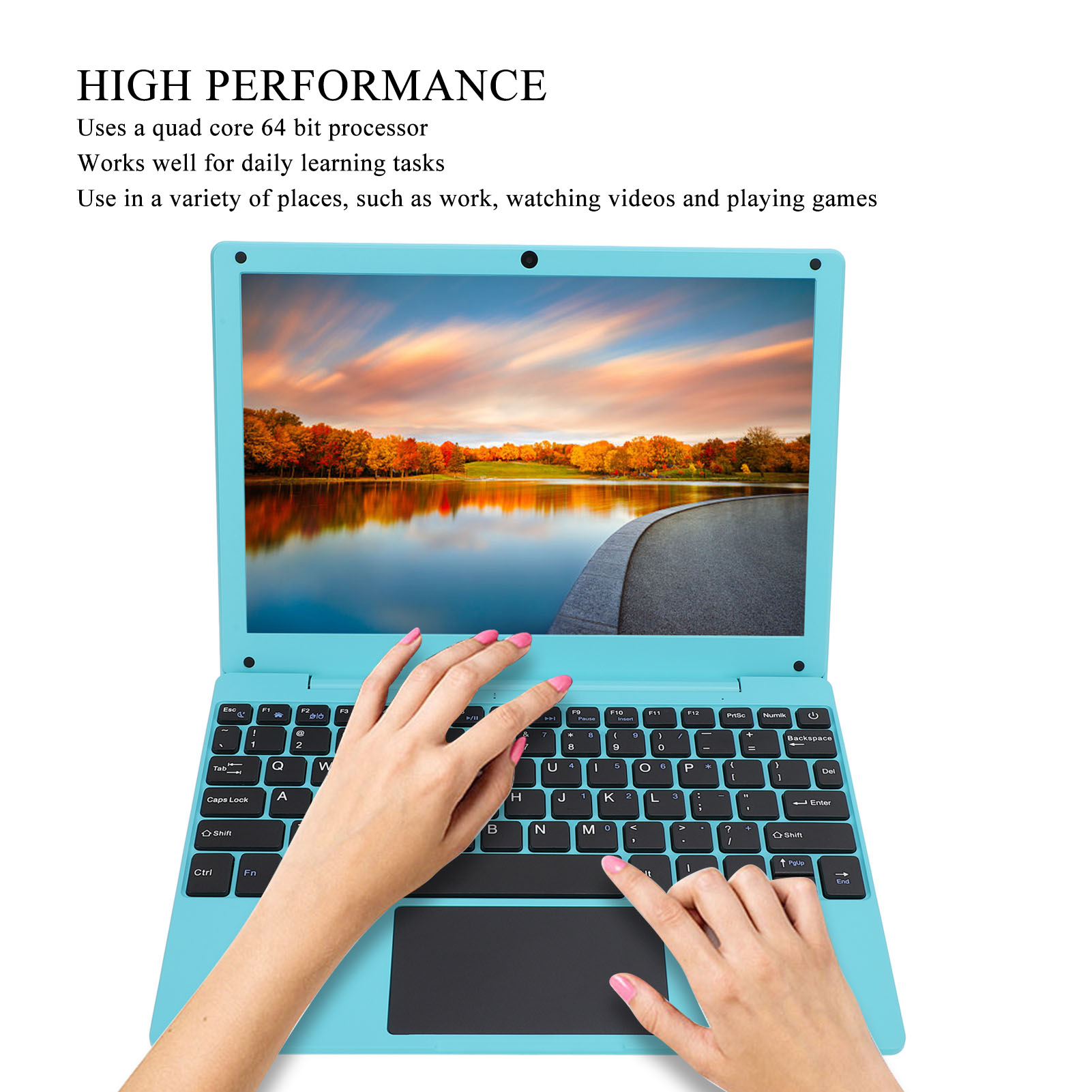 10.1 Inch Laptop Quad Core Processor Type C Charging Built In Camera Wirele - Picture 38 of 41