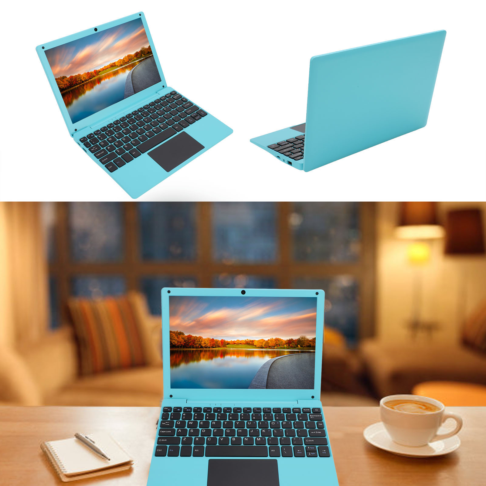 10.1 Inch Laptop Quad Core Processor Type C Charging Built In Camera Wirele - Picture 28 of 41