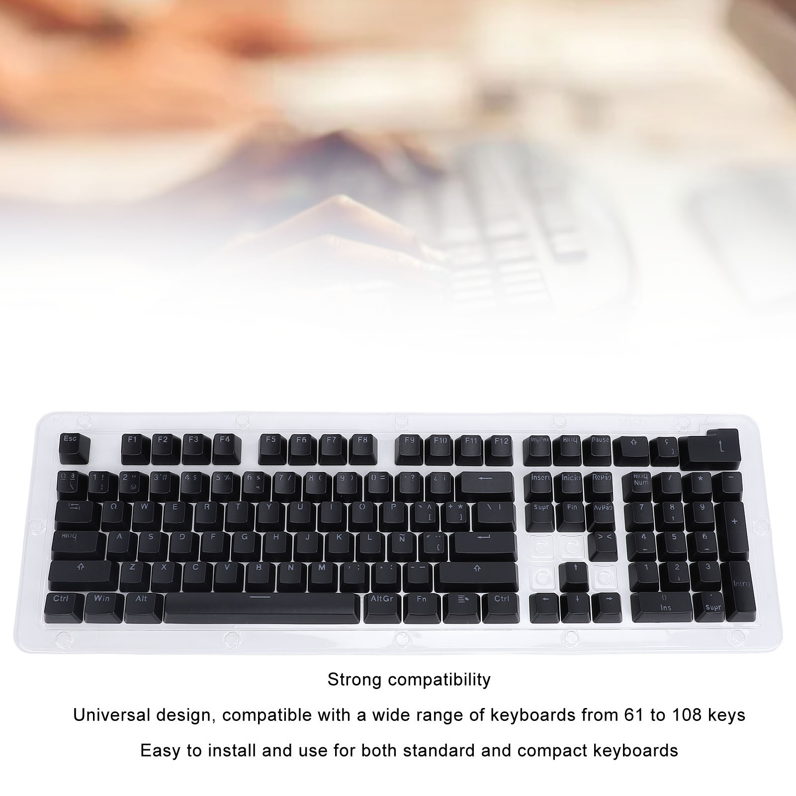 Spanish Keyboard Keycaps 108 Keys Minimalist Mechanical Keyboard Keycaps Fo - Picture 24 of 28