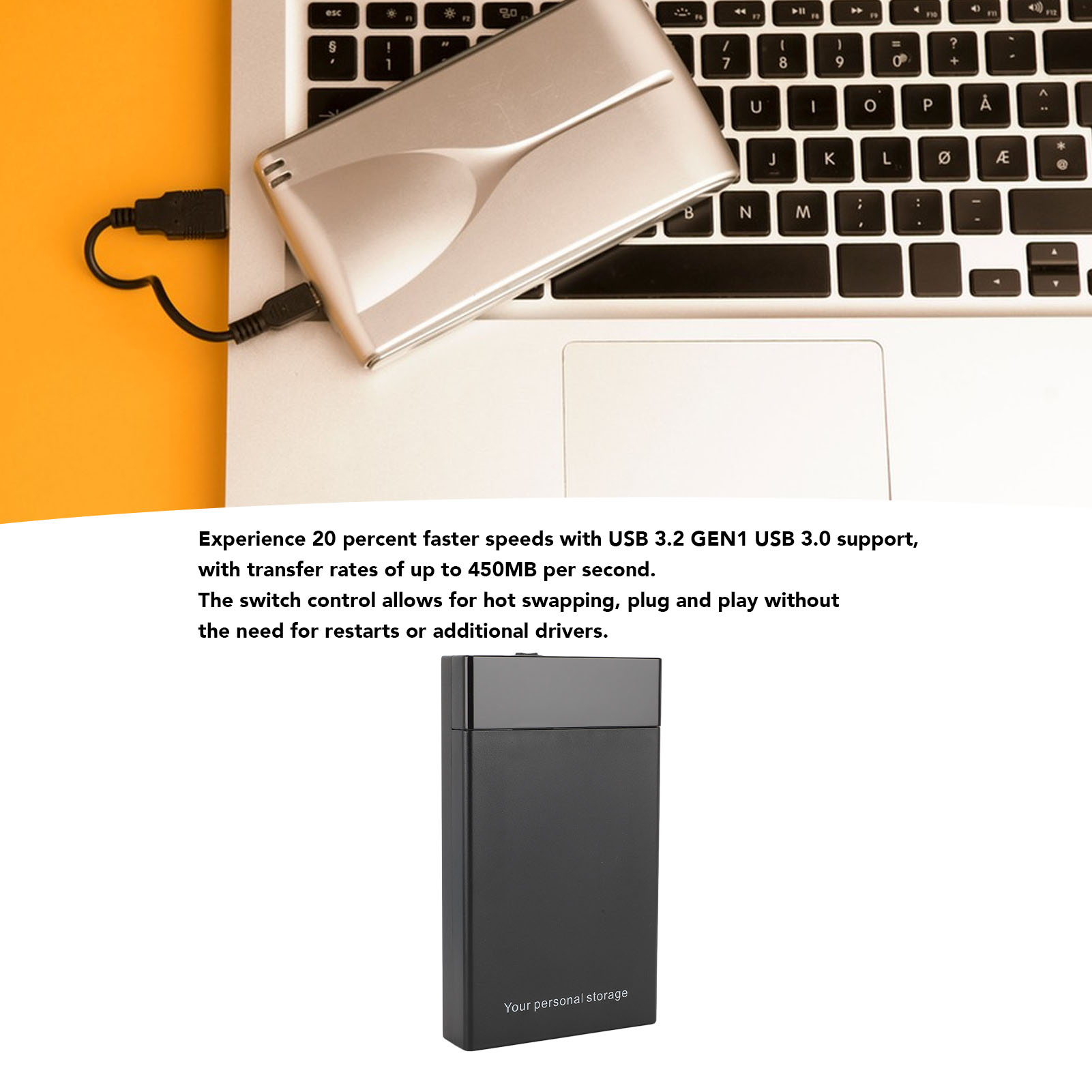 Festplattengehäuse 16TB 5Gbps USB3.0 Plug and Play Externe Festplatte En - Bild 30 von 30