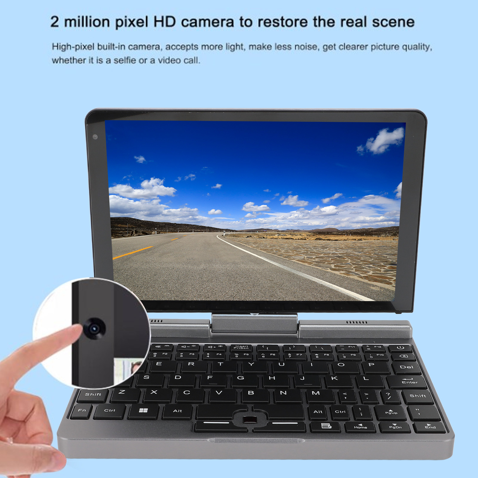 2 In 1 Laptop 8in HD Touchscreen Tablet Portable Small Pocket Computer 12GB Kit - Picture 25 of 30