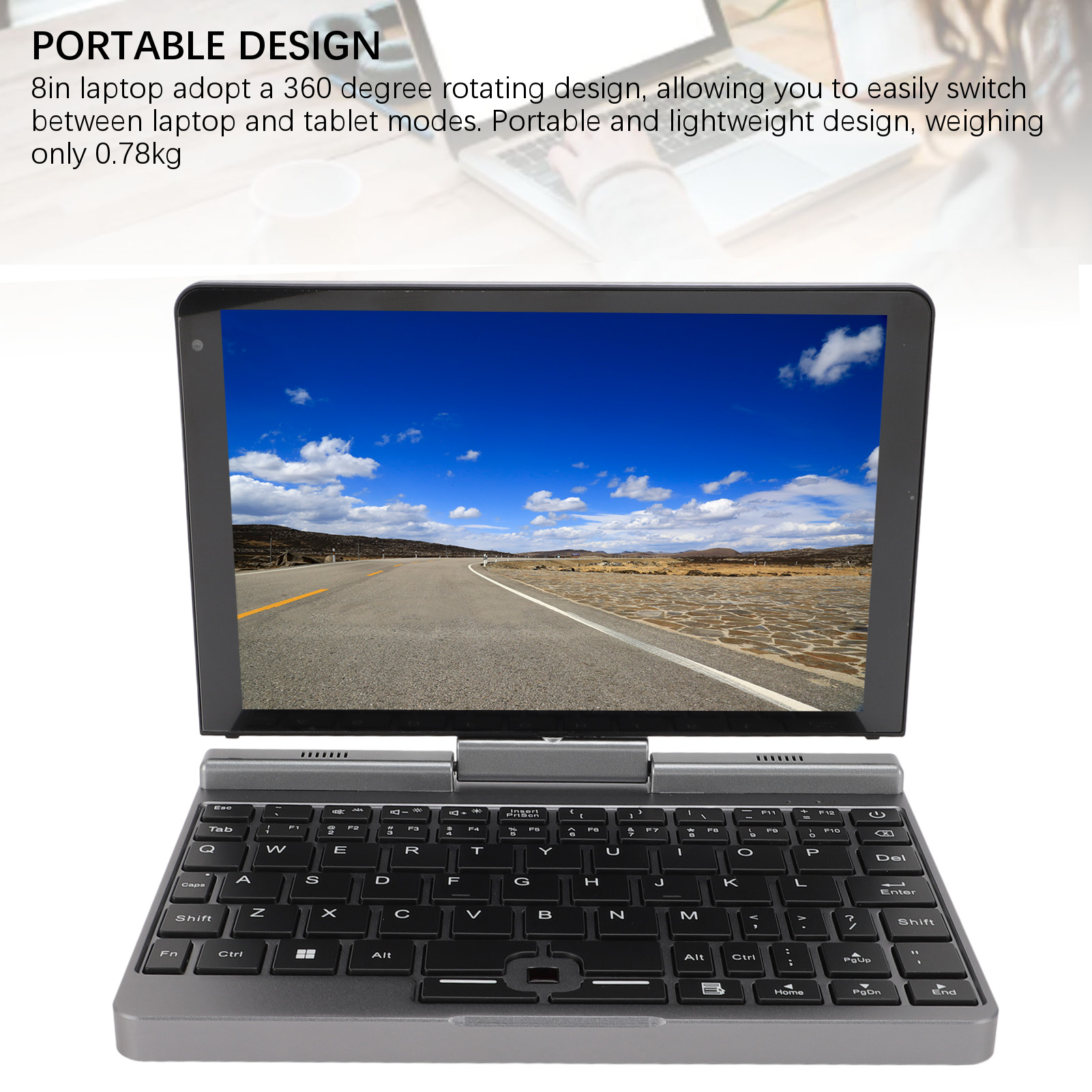 Laptop 8in HD Touchscreen Computer Für Win 11 Pro 2 In 1 Pocket PC Computer Kit - Picture 28 of 30