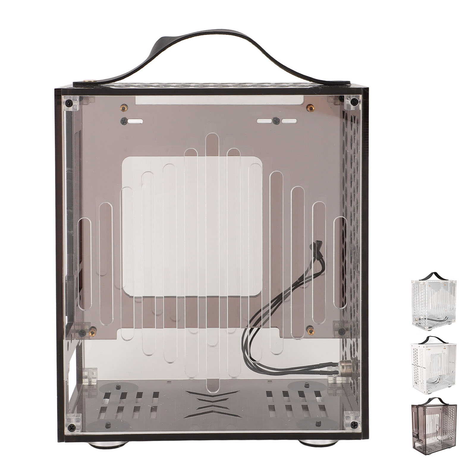 23x20.5x12cm Miniature ITX PC Case Clear Arcylic PC Case Portable DIY Deskto Hot - Picture 24 of 32