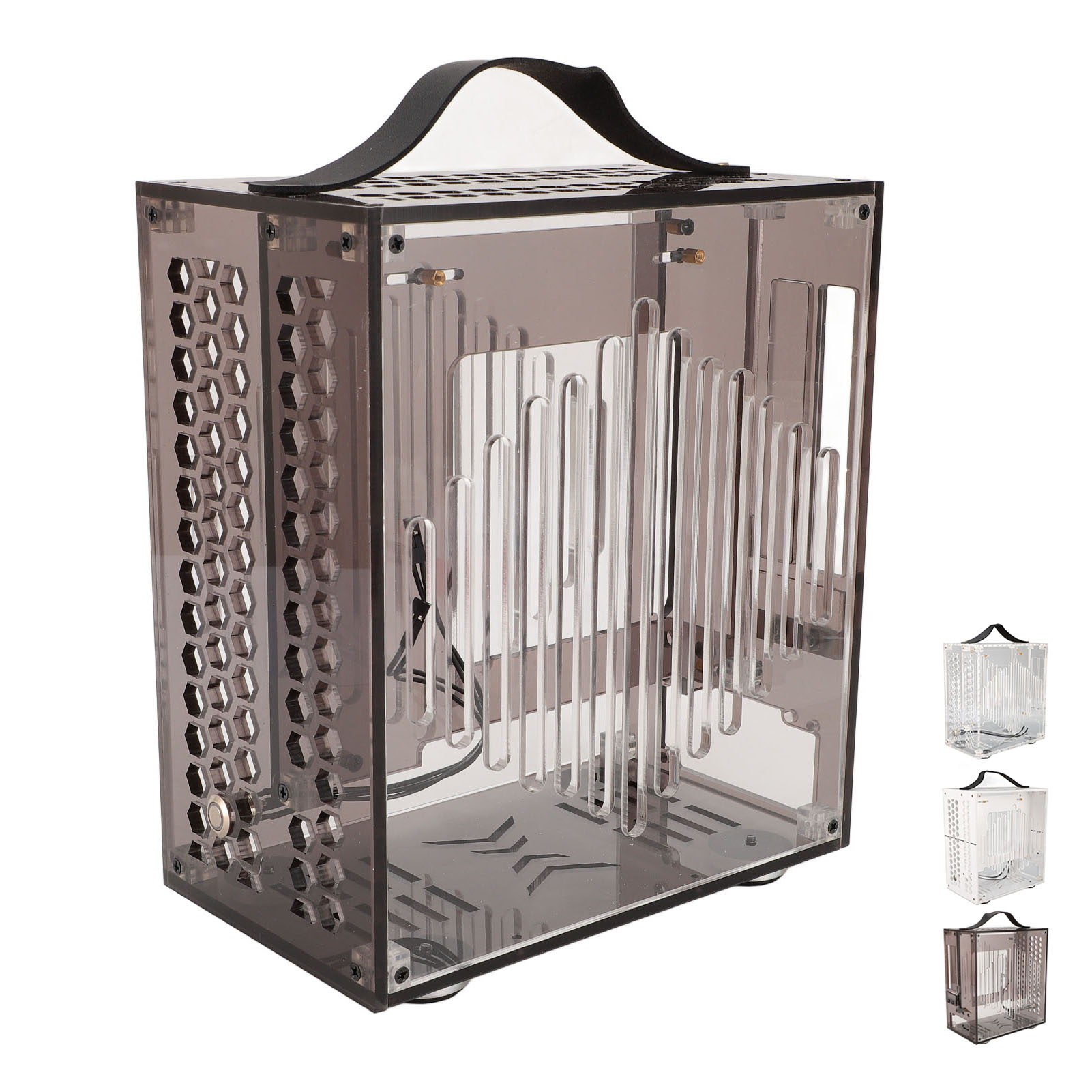 23x20.5x12cm Miniature ITX PC Case Clear Arcylic PC Case Portable DIY Deskto Hot - Photo 29/32