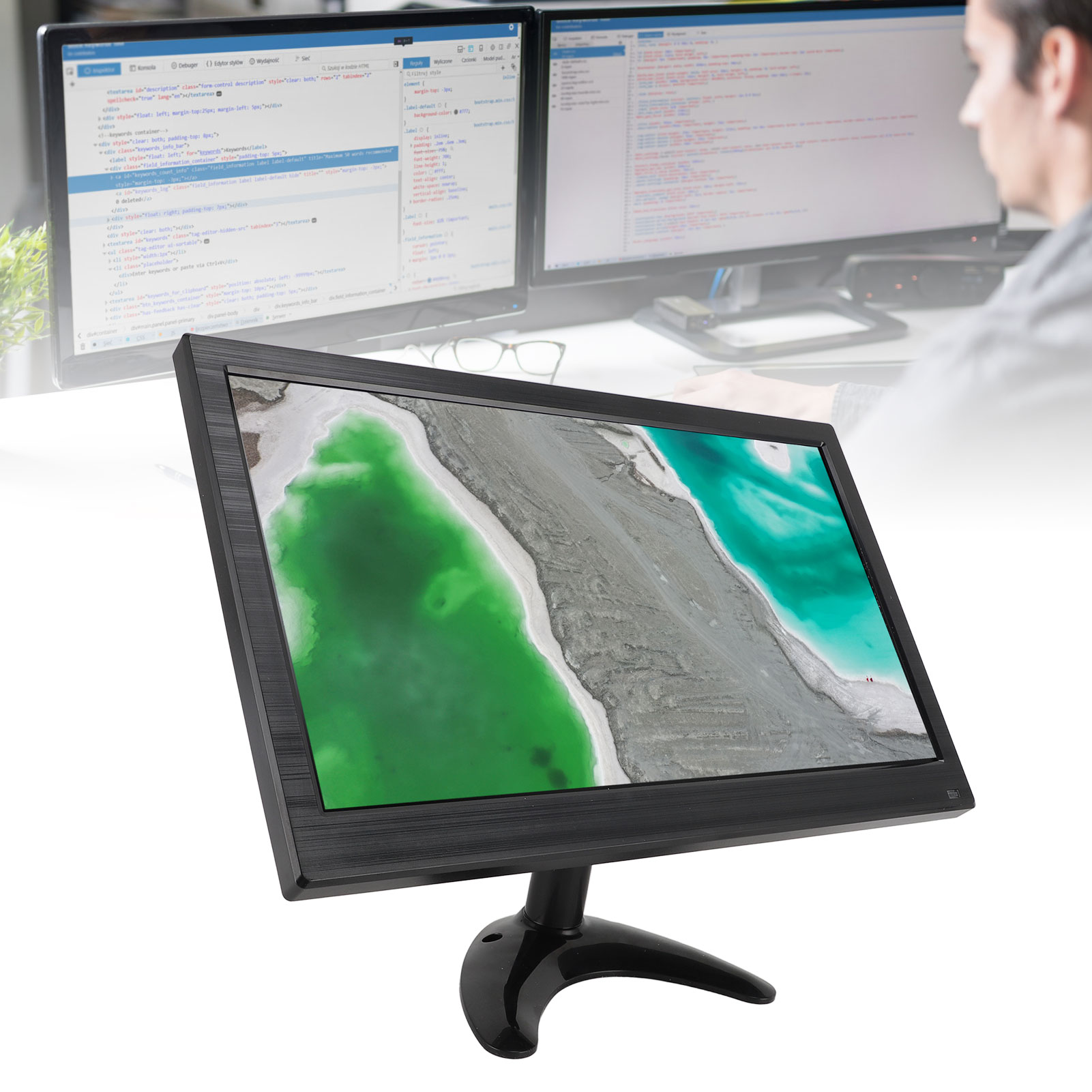 13.3in Computer Display 1920x1080 BNC AV VGA USB MIC AUX HD Multimedia Inter NEW - Afbeelding 15 van 24