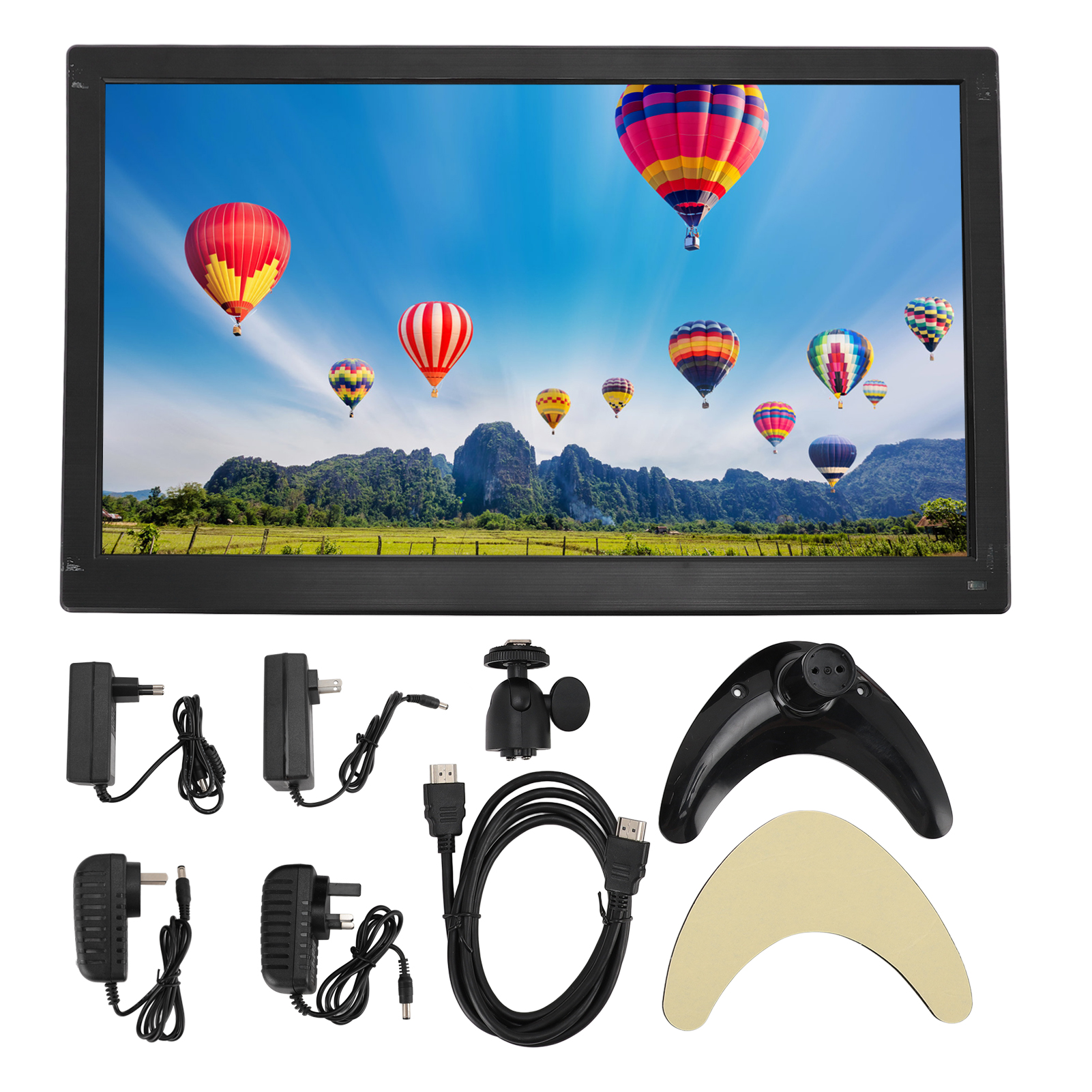 15.6in External Screen With Speaker 1920x1080 BNC AV VGA HD Multimedia Interf CB - Afbeelding 29 van 36